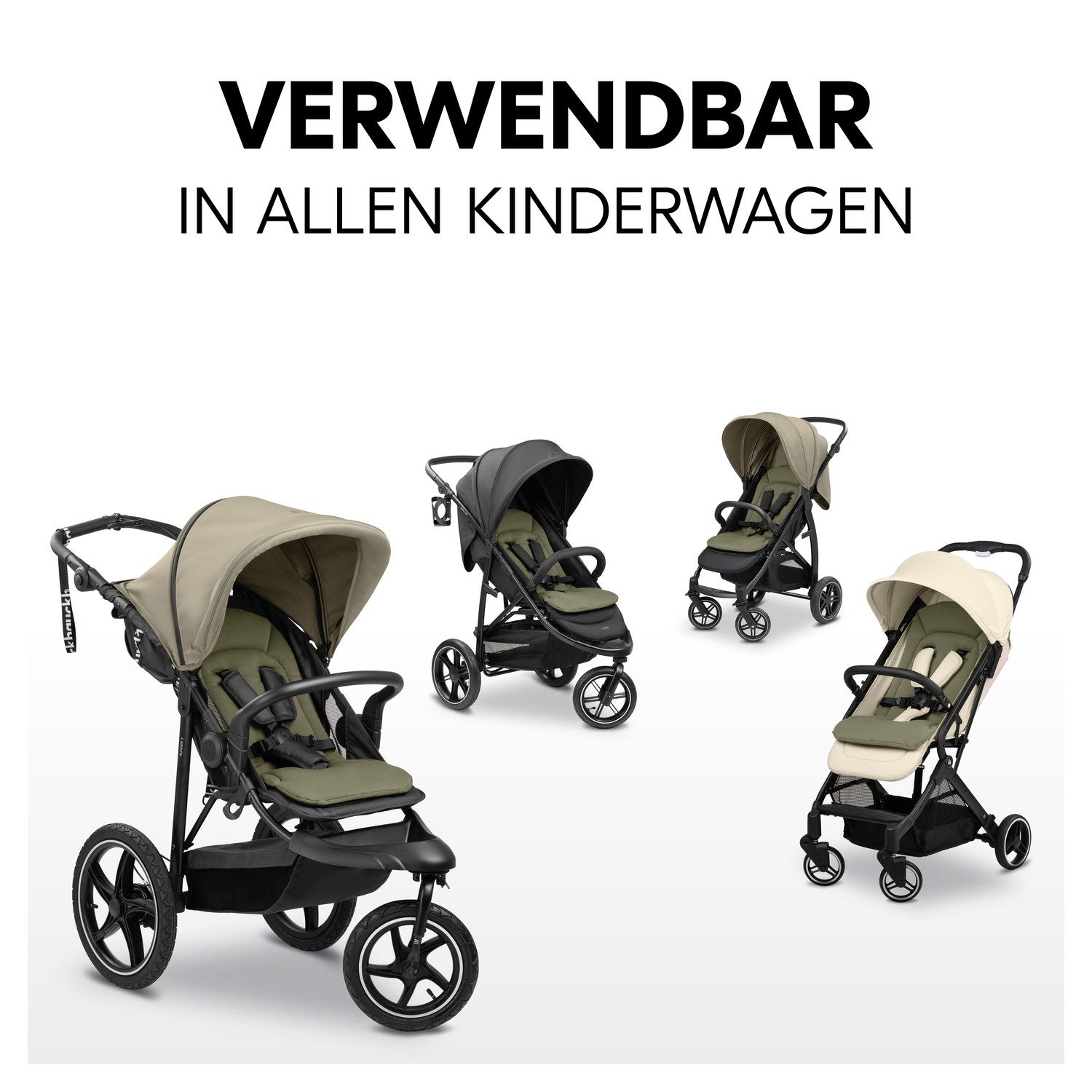 Hauck Zitkussen voor kinderwagens Seat Liner, olive