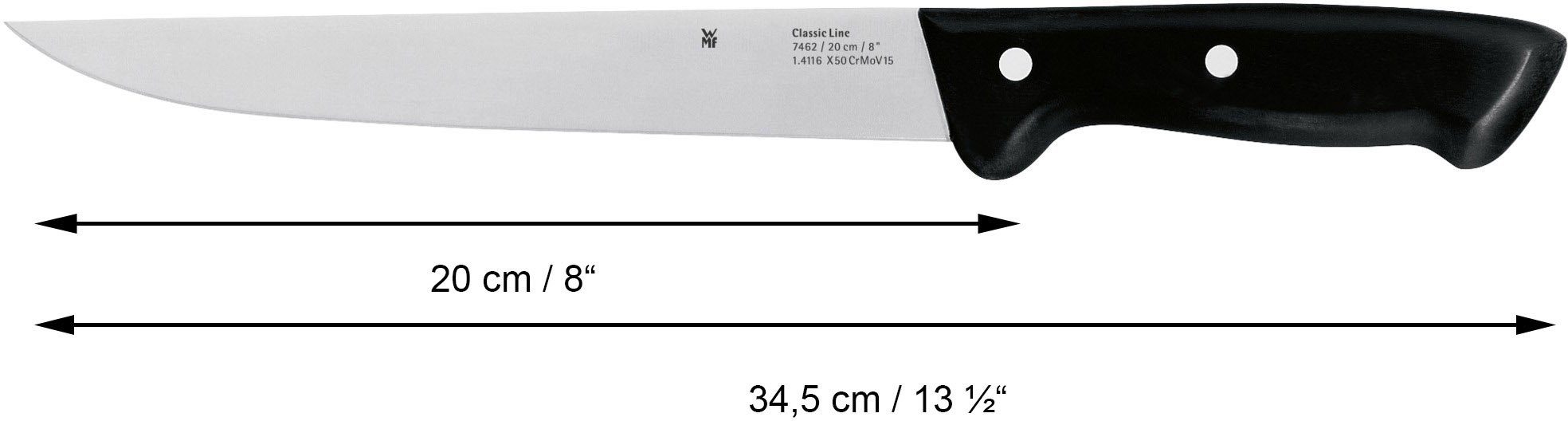 WMF Messenblok Classic Line Lemmeten van speciaal messenstaal (set, 7-delig)