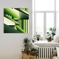 artland poster groene bamboe modern art als artprint van aluminium, artprint op linnen, muursticker of poster in verschillende maten groen