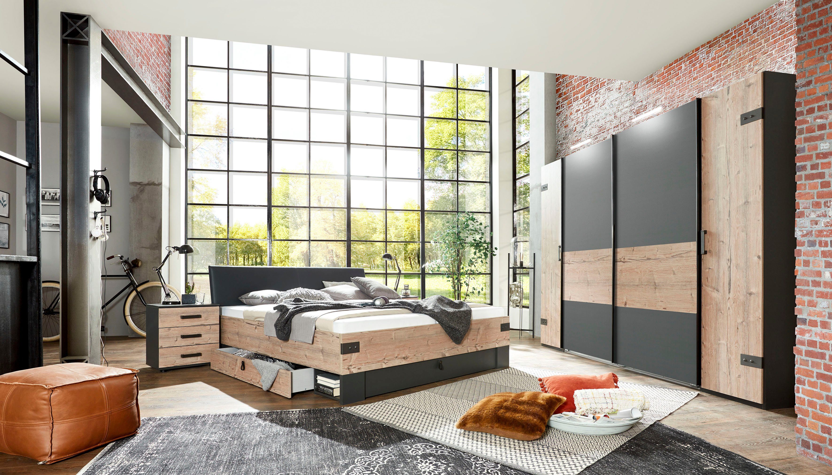 Wimex Kledingkast Stockholm, rustieke uitstraling in industrieel ontwerp, Made in Germany