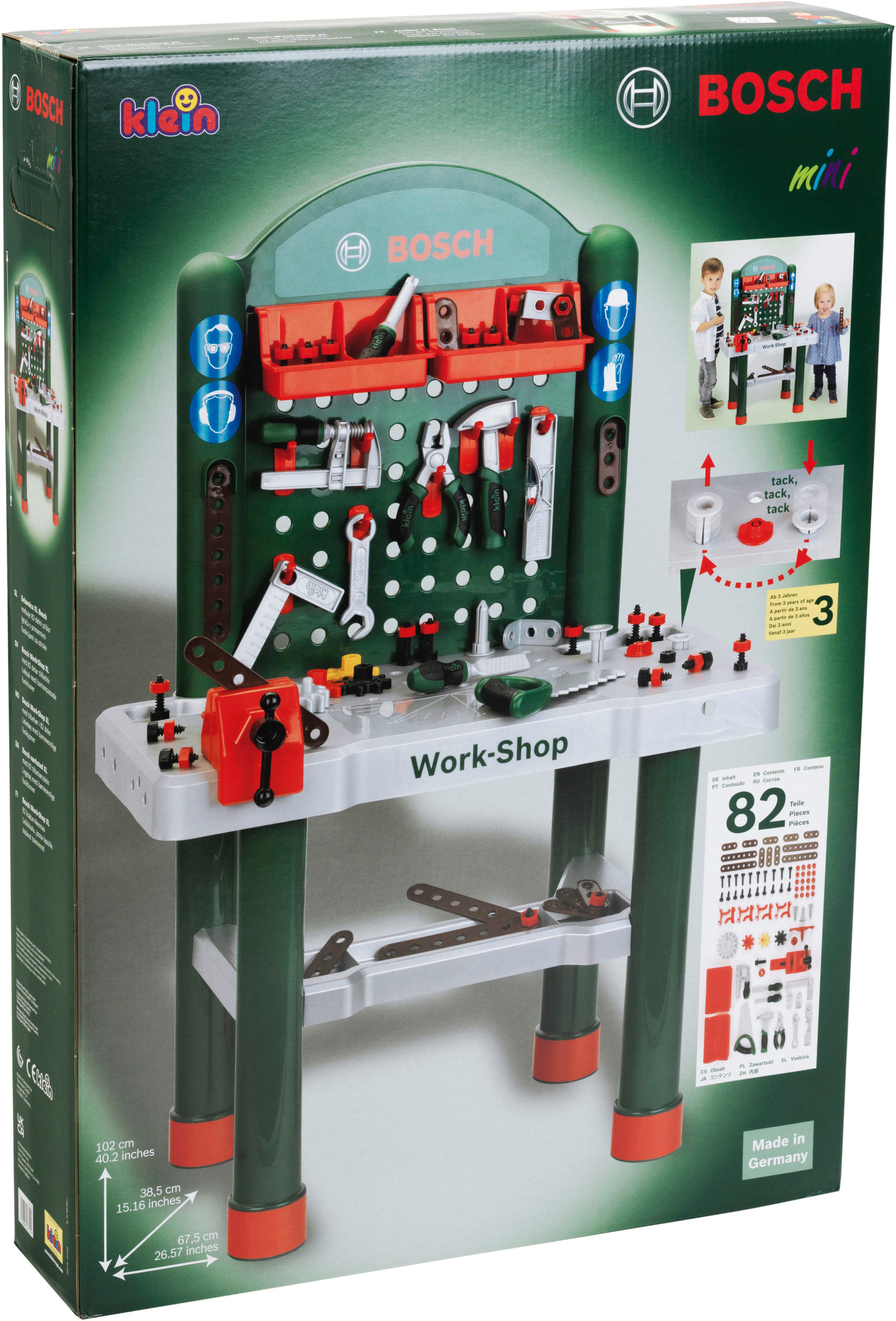 Klein Speelgoedwerkbank Bosch Workshop Made in Germany