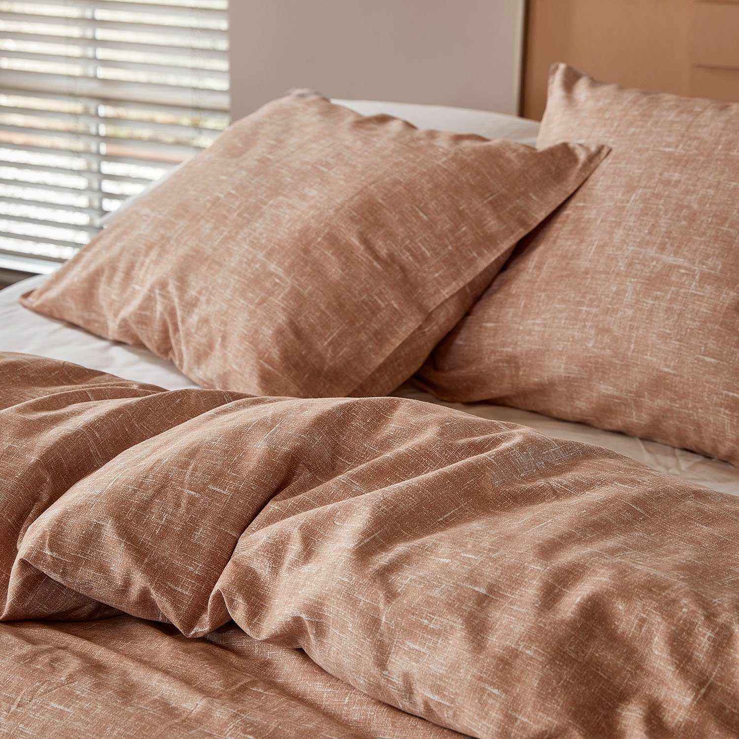 damai Beddengoed Ebba met structuur-effect in elegante kleuren, 100% katoen, met rits