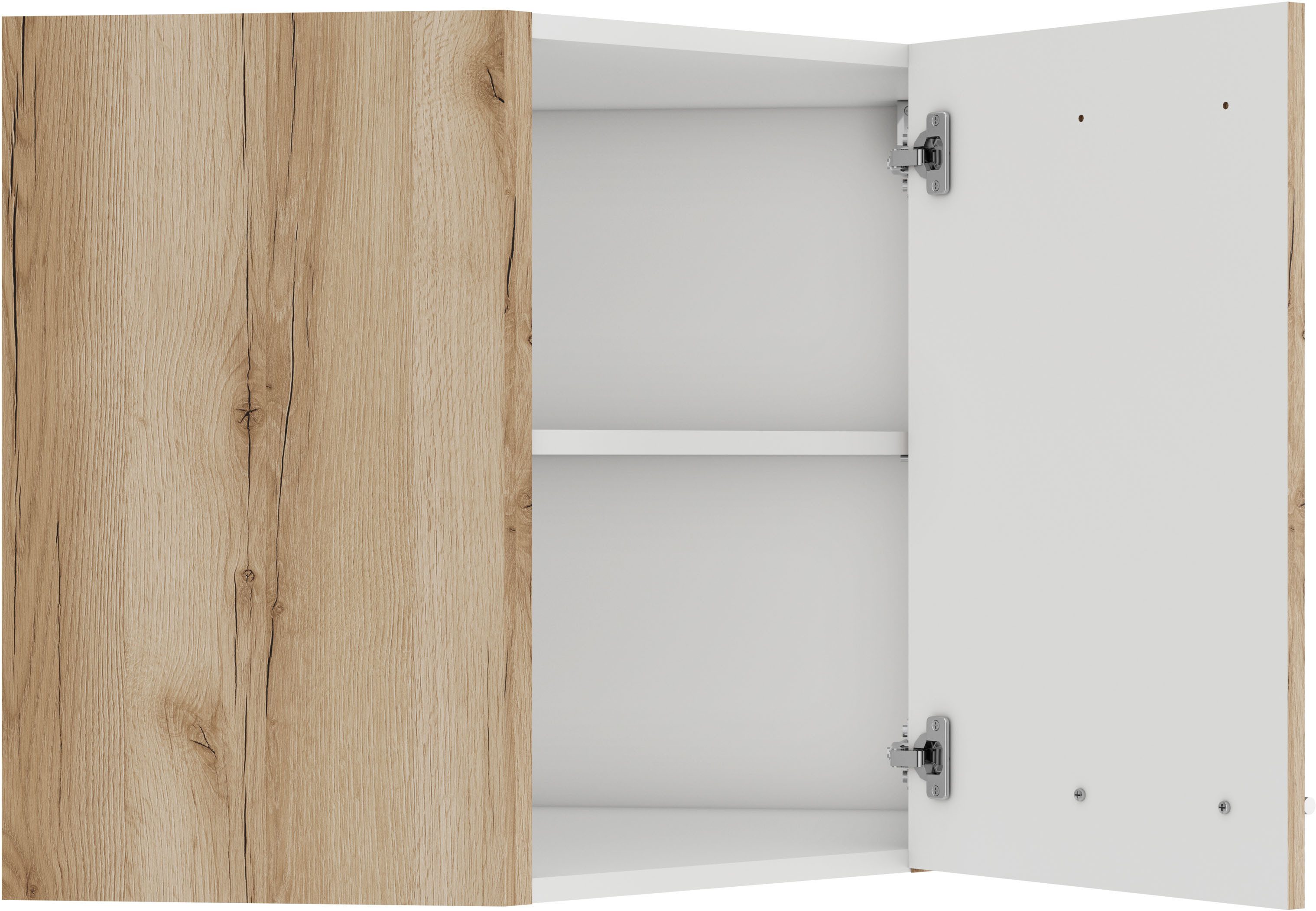 OPTIFIT Hangend hoekkastje Bella Breedte 60 x 60 cm, deuropening verwisselbaar