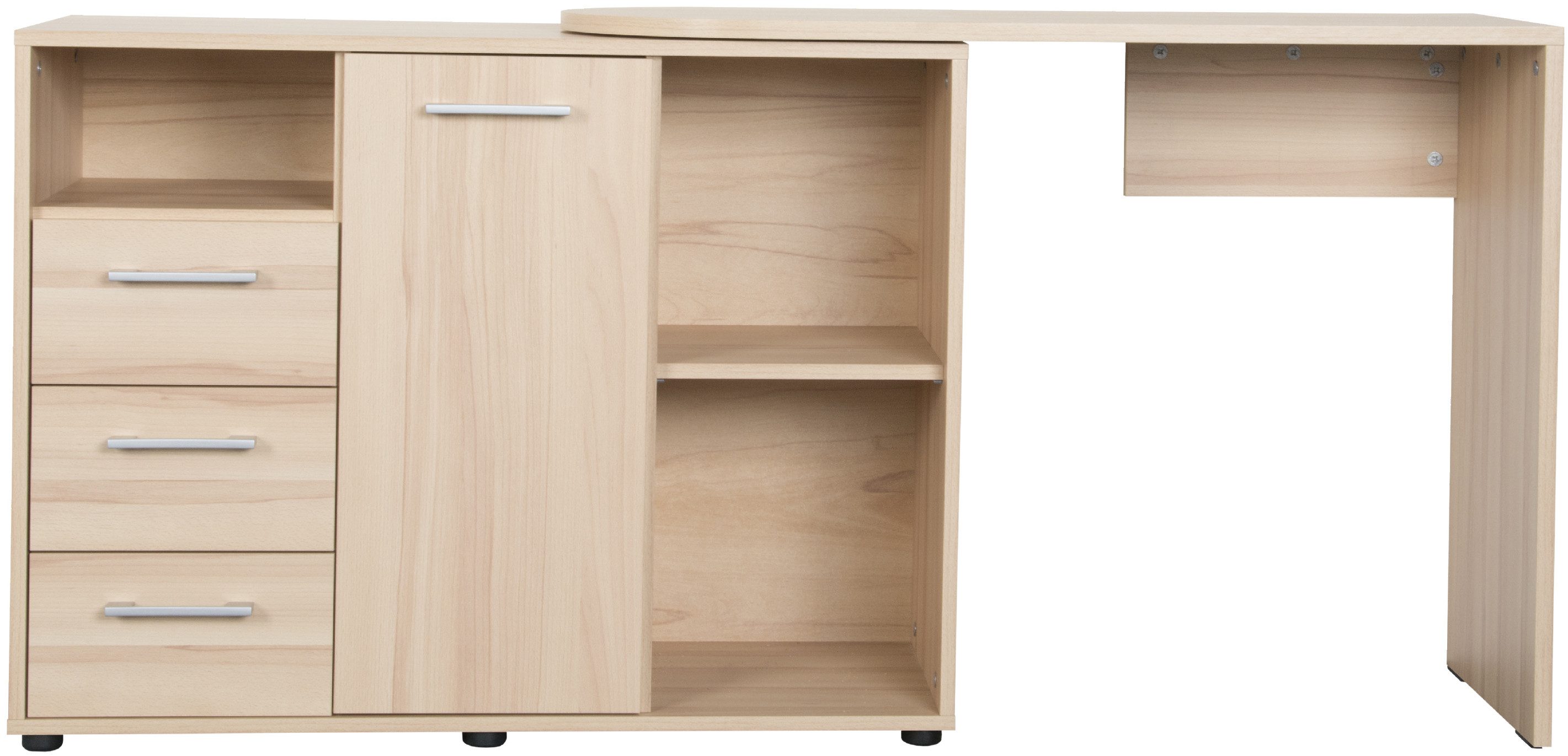 VOGL Möbelfabrik Bureau draaibaar tafelblad, ruimtebesparend, made in germany
