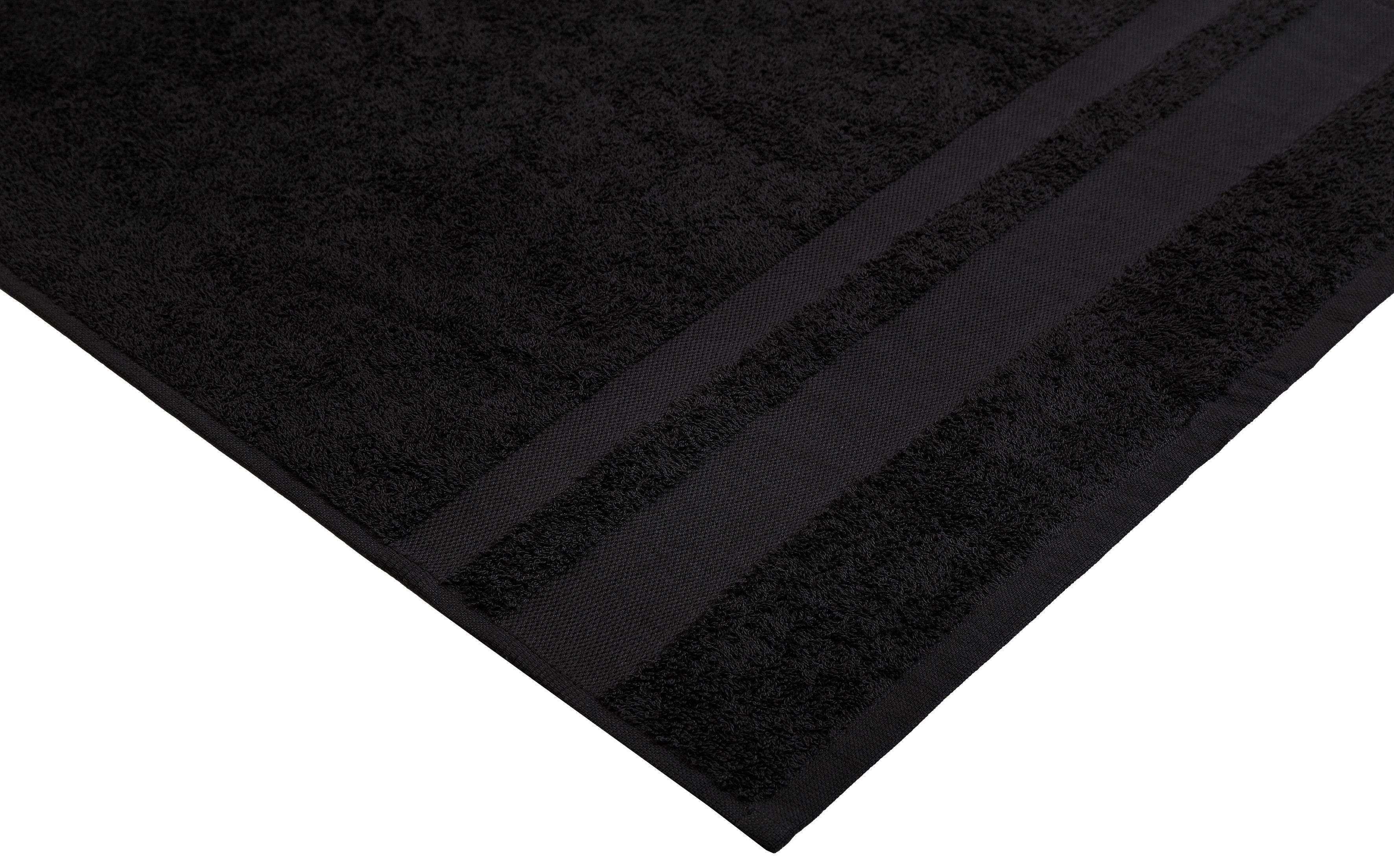 my home Handdoeken Vanessa Handdoeken met randdessin, 100% katoen, uni, zacht (set, 8 stuks)