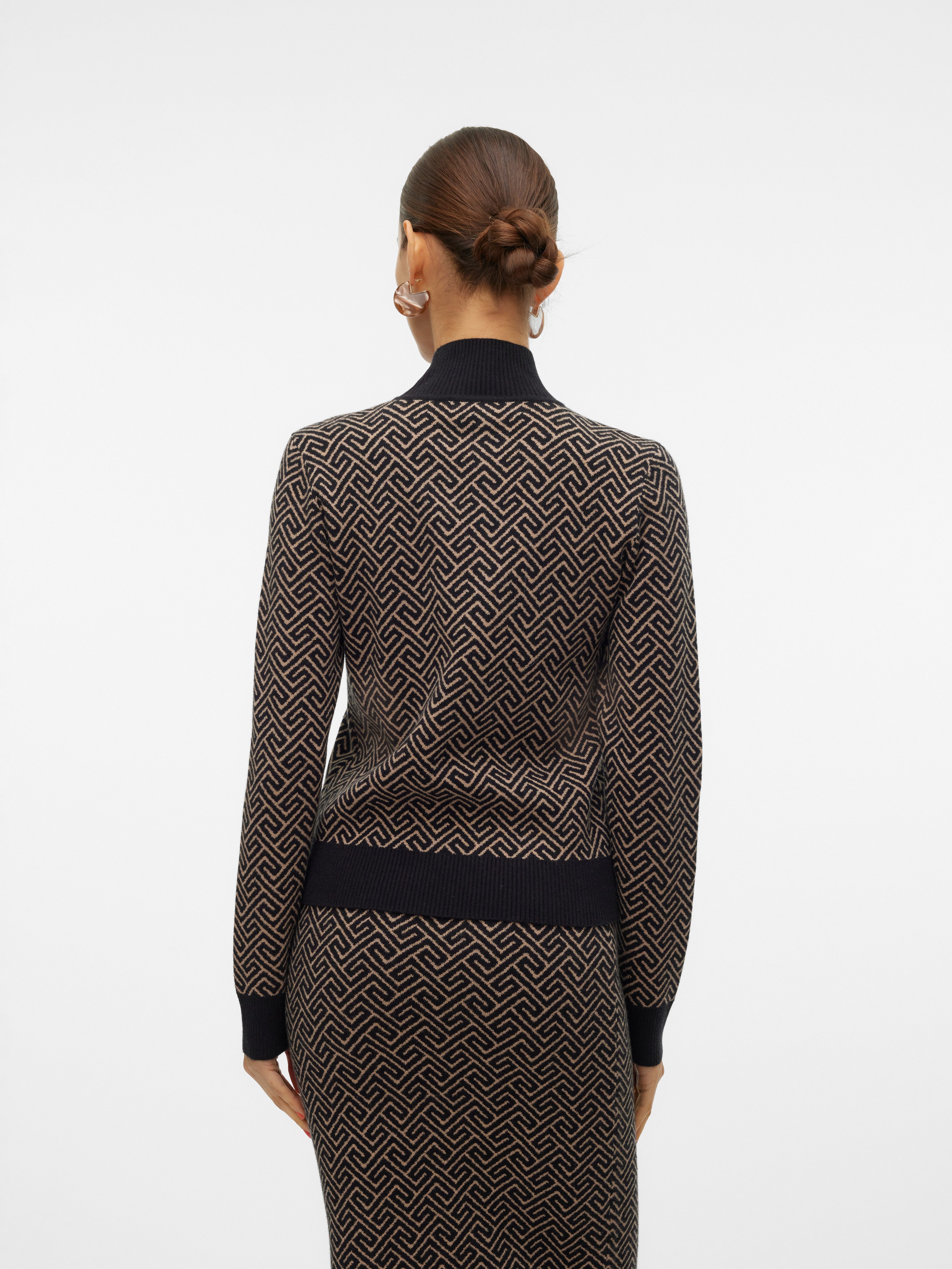 Vero Moda Gebreide trui VMARIA ART LS HIGH-NECK PULLOVER GA