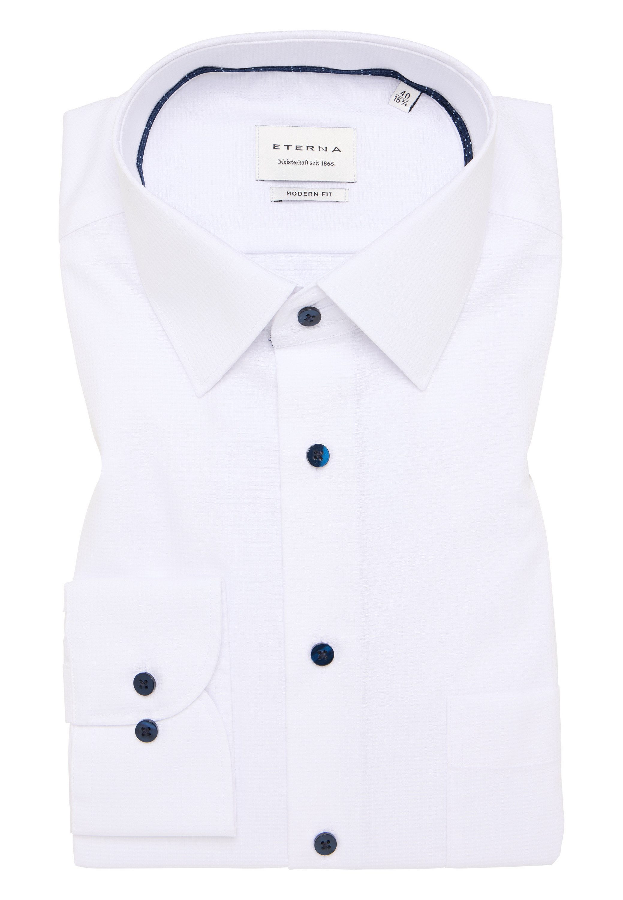 Eterna Overhemd met lange mouwen MODERN FIT NON IRON (strijkvrij)