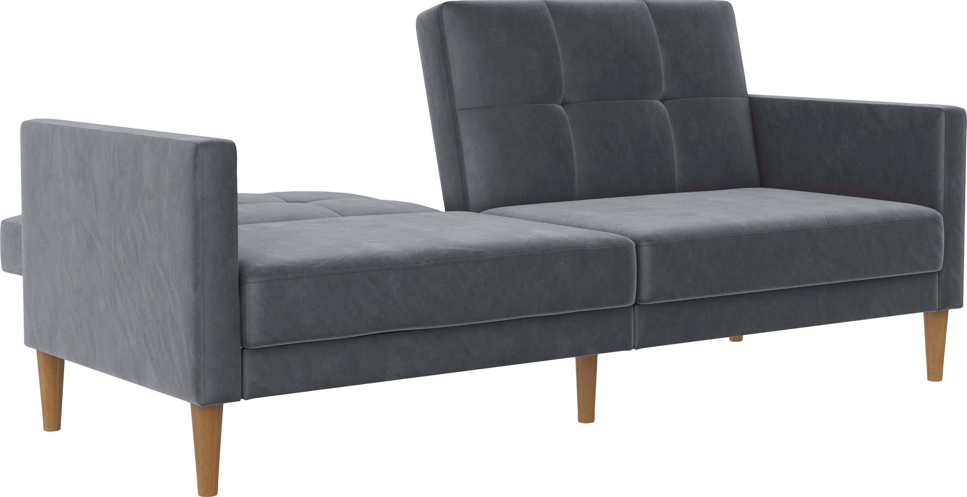 Dorel Home 3-zitsbank Lilly Bedfunctie, rugleuning 3-voudig verstelbaar, zithoogte 43 cm