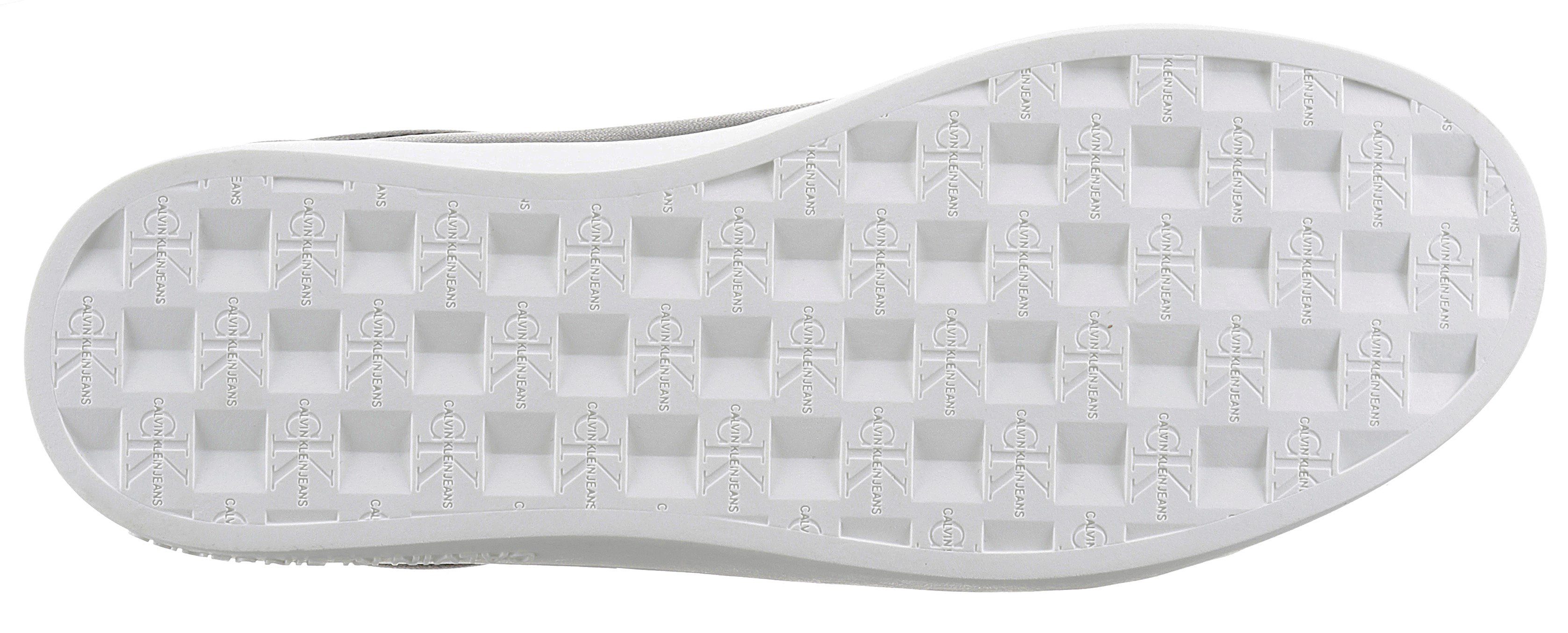 Calvin Klein Sneakers CLASSIC CUPSOLE LACEUP LOW LTH met contrastkleurige logoprint, vrijetijdsschoen, lage schoen, veterschoen
