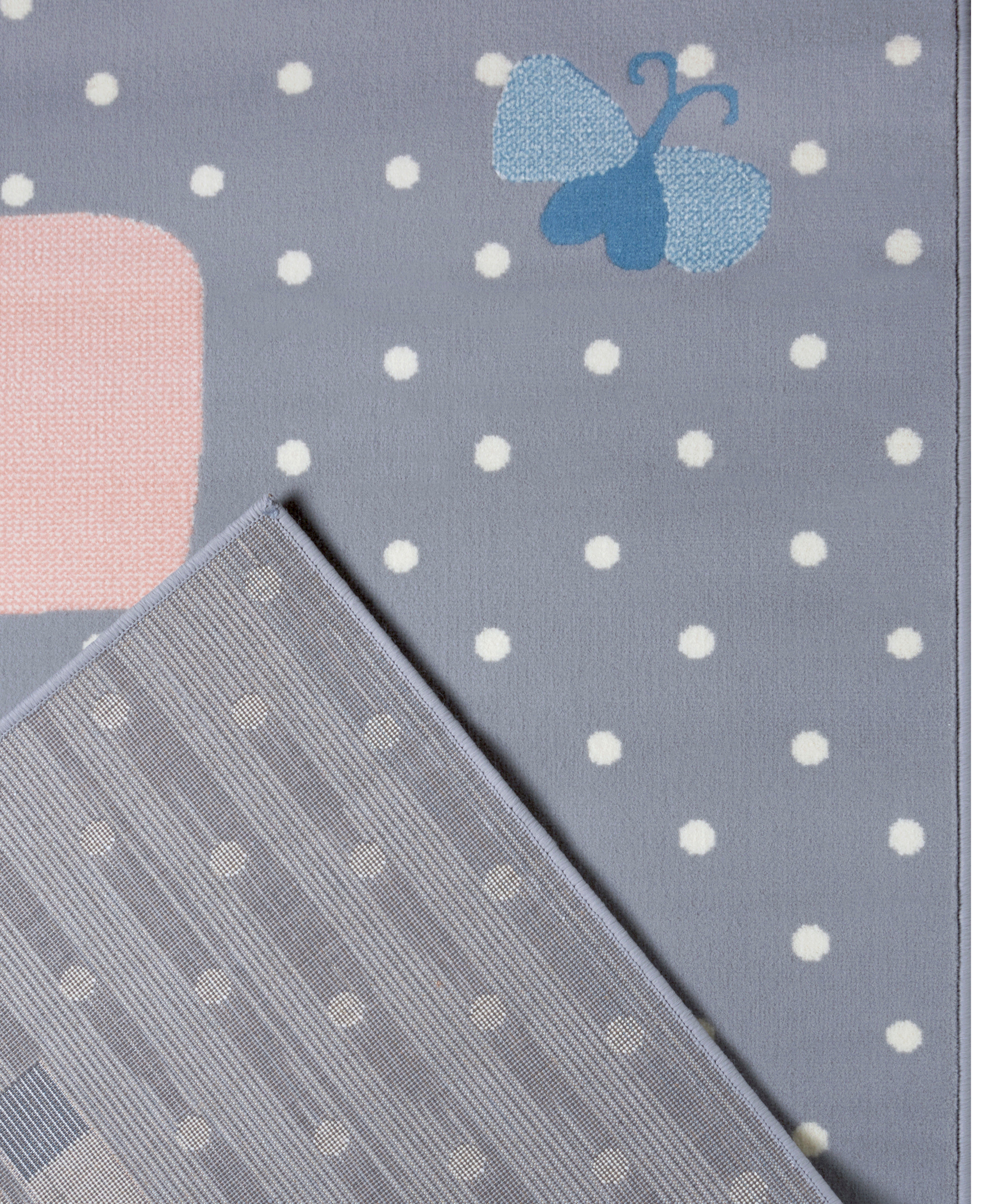 HANSE Home Kindervloerkleed Zebra Funny Vlinders, diermotief, korte pool