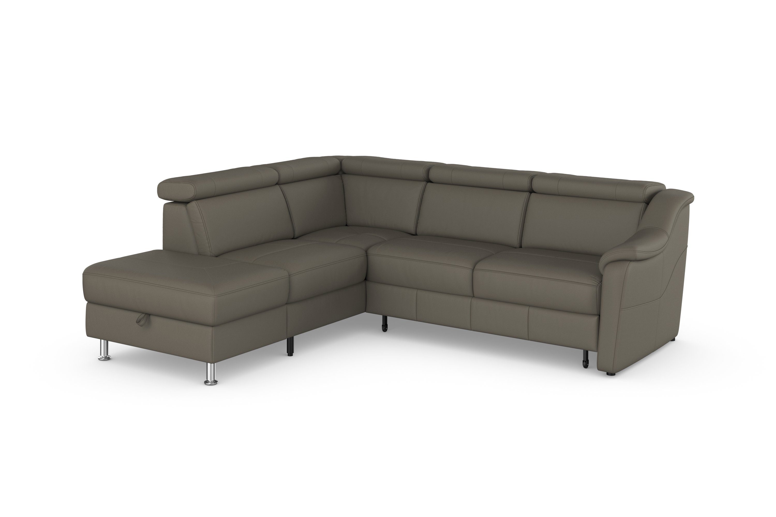 sit&more Hoekbank Freetown L-vorm met verstelbare hoofdsteun en comfortabele binnenvering