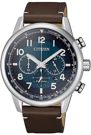 Citizen Chronograaf CA4420-21X Polshorloge, herenhorloge, solar, stopwatchfunctie, leren band