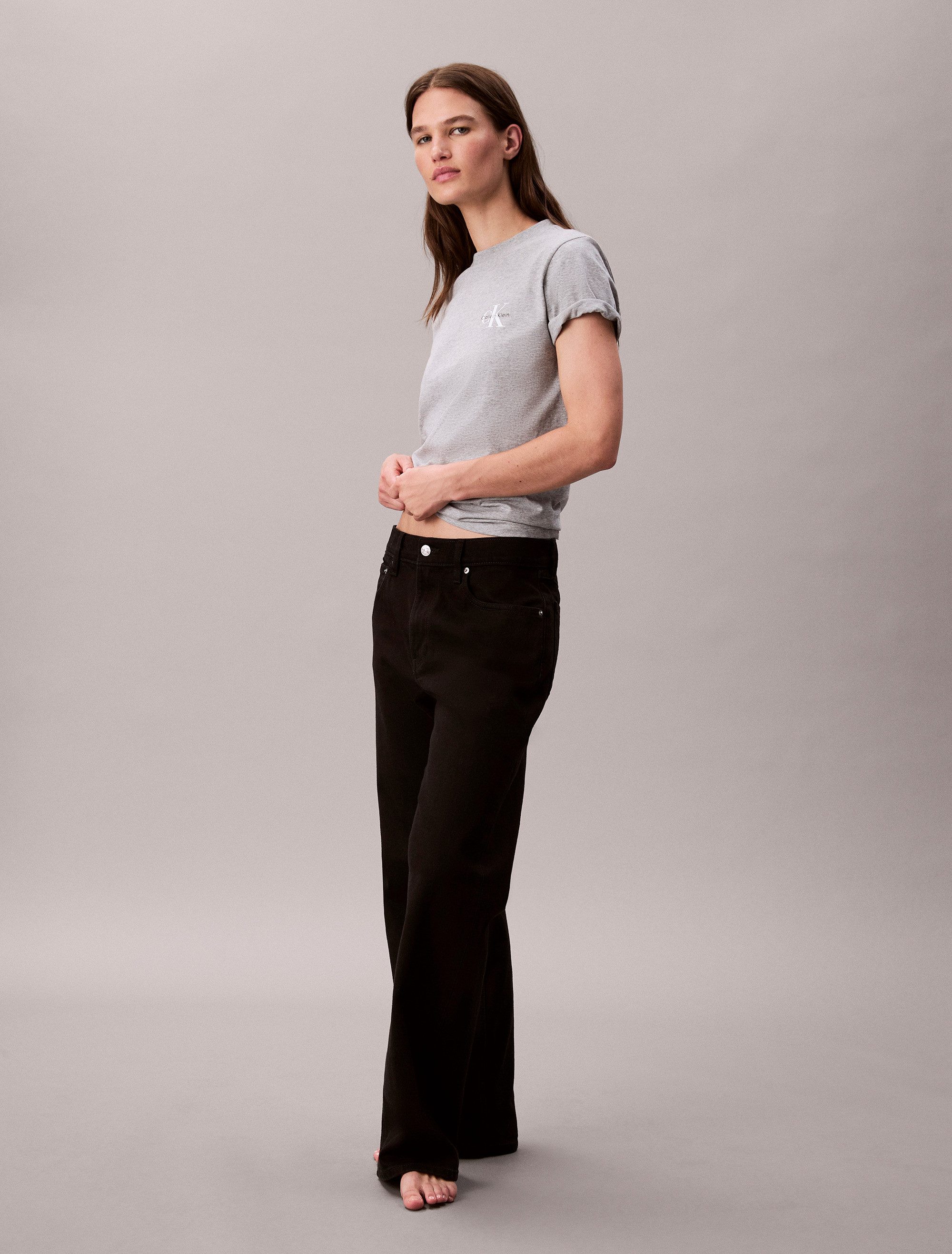 Calvin Klein Shirt met korte mouwen A- Logo VN 2 pack Tee (Set van 2)