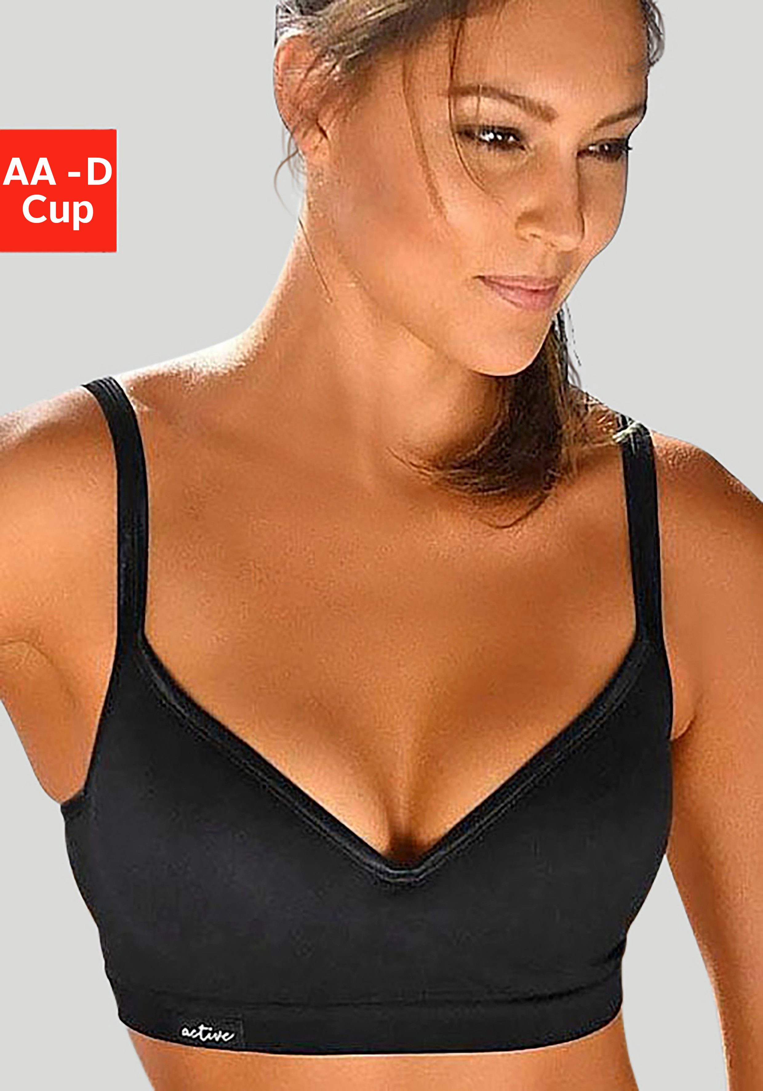 active by Lascana Sport-push-up-bh met beugel en ingewerkte push-upvullingen