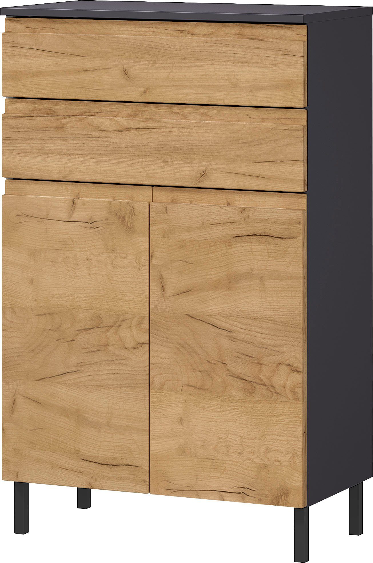 GERMANIA Kast Scantic met een greeploze uitstraling dressoirs maat 60x34x97 cm bruin