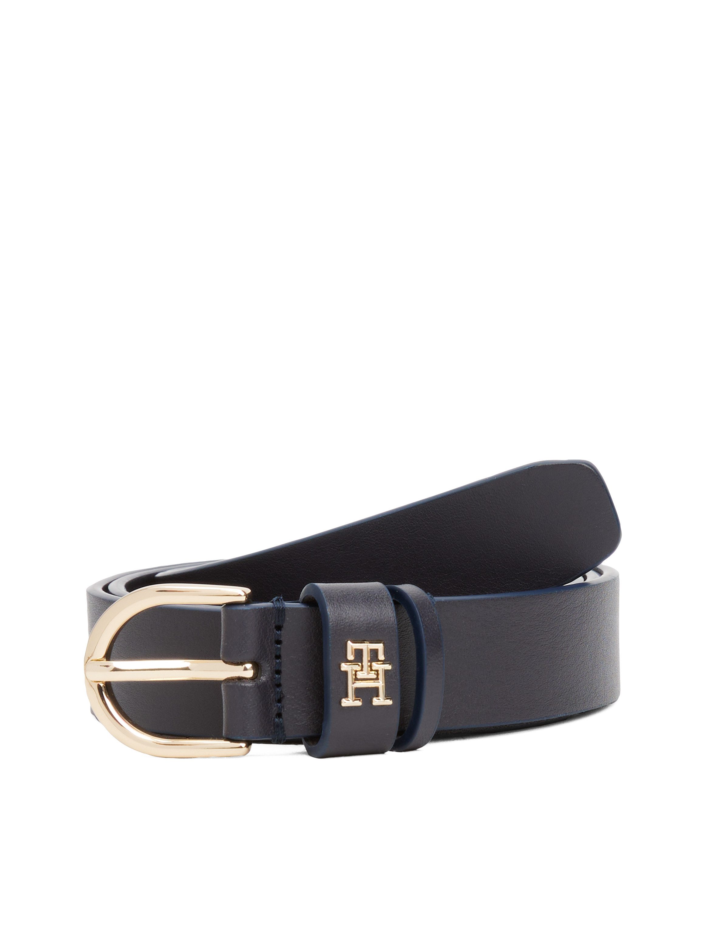 Tommy Hilfiger Leren riem ESSENTIAL EFFORTLESS 2.5 Logo-embleem, zachte haptiek, ovale eenvoudige pin sluiting