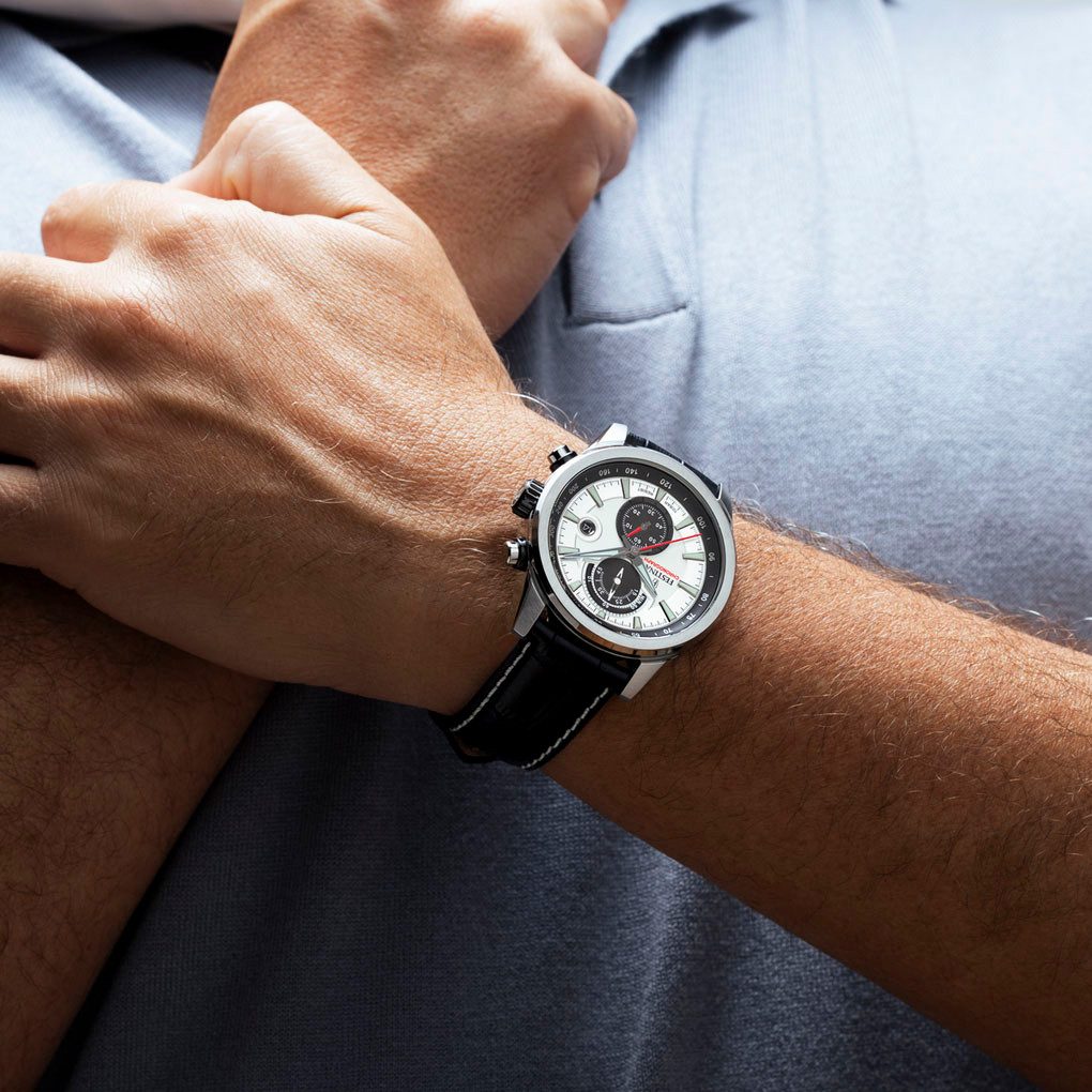 Festina Chronograaf Timeless Chronograph Quartzhorloge, horloge, herrenuur, leren band, analoog, dag