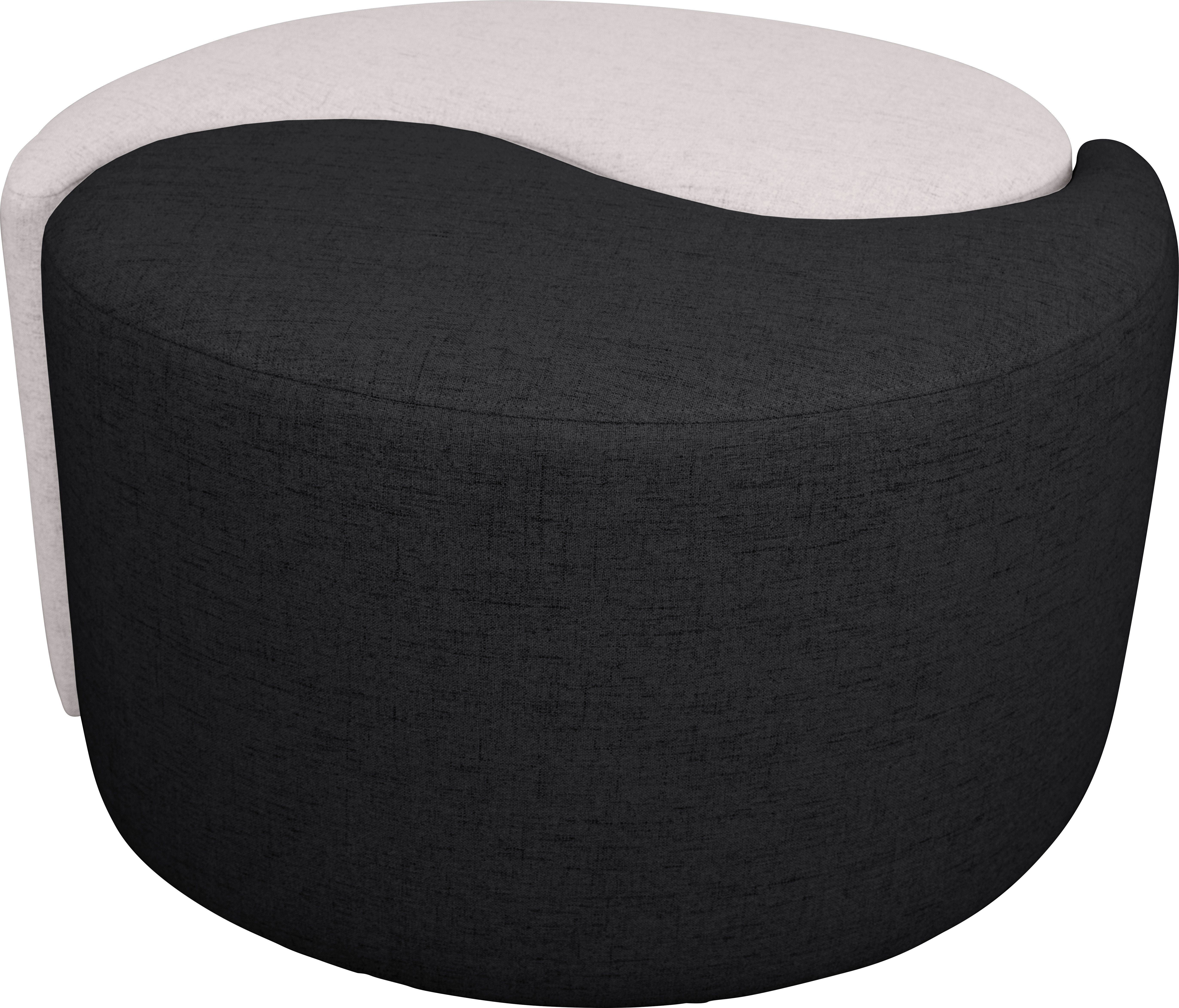 Home affaire Hocker Yin&Yang diameter 82 cm 2-delig, afzonderlijk plaatsbaar of yin-yang-look
