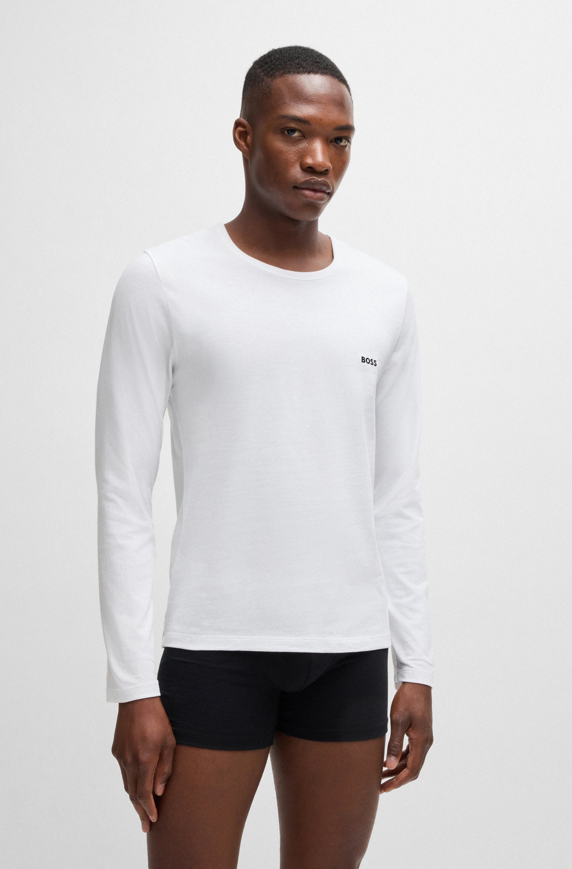 BOSS Shirt met lange mouwen Longsleeve-Shirt R-Neck Classic COTTON 3pcs/pack (3-delig)