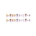 j.jayz oorstekerset met glanzende bollen en glanzende details met glassteentjes (set, 24-delig) multicolor