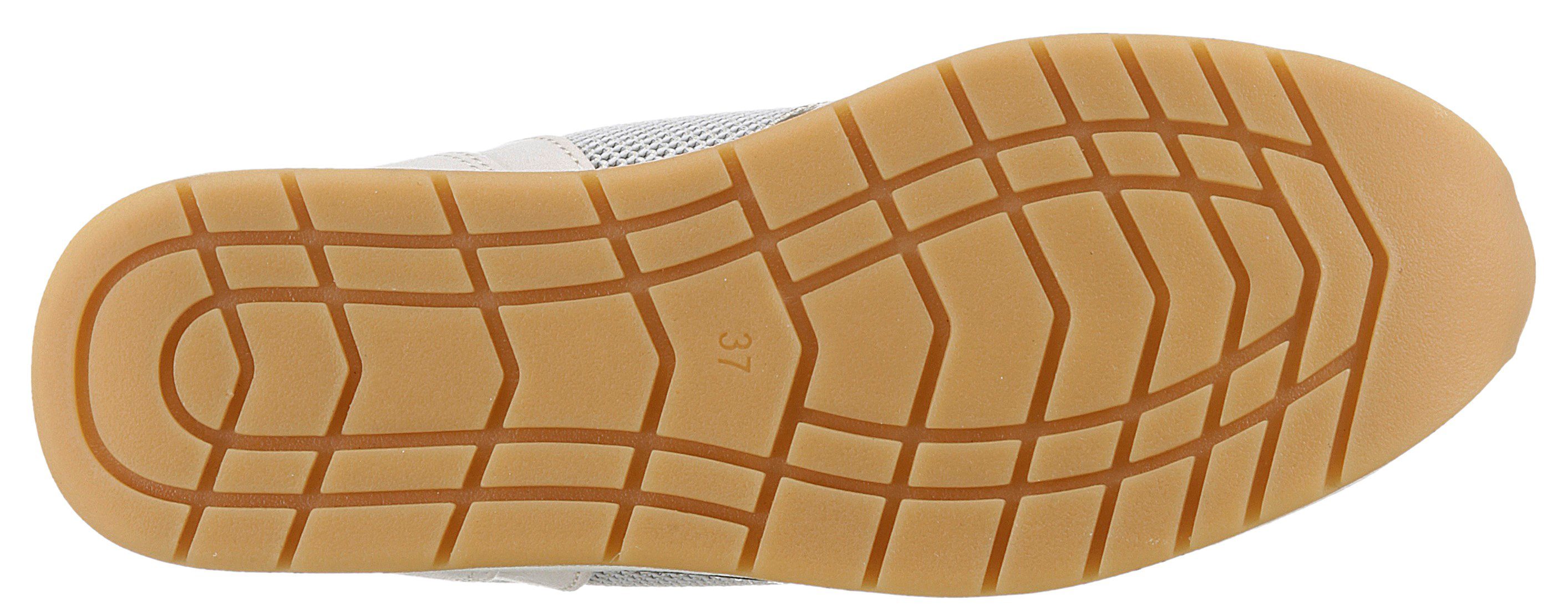 Marco Tozzi Slip-on sneakers Wedge sneaker, veterschoen, slipper met glanzende details