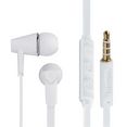 hama in-ear-hoofdtelefoon kopfhoerer "joy", in-ear, mikrofon, flachbandkabel, weiss headset wit