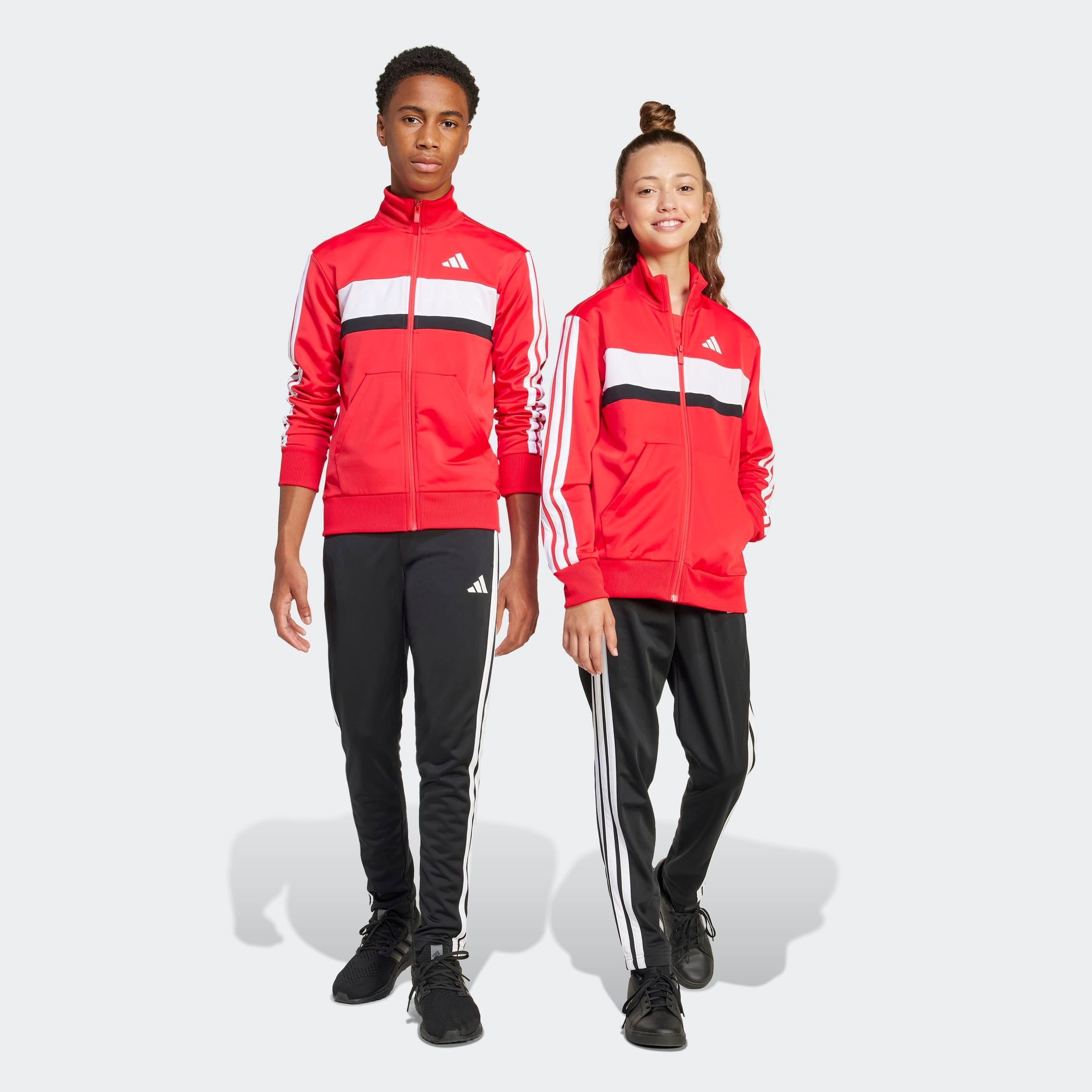 adidas Sportswear Trainingspak J 3S TIBERIO TS (2-delig) kinderen trainingspakken maat 140 rood