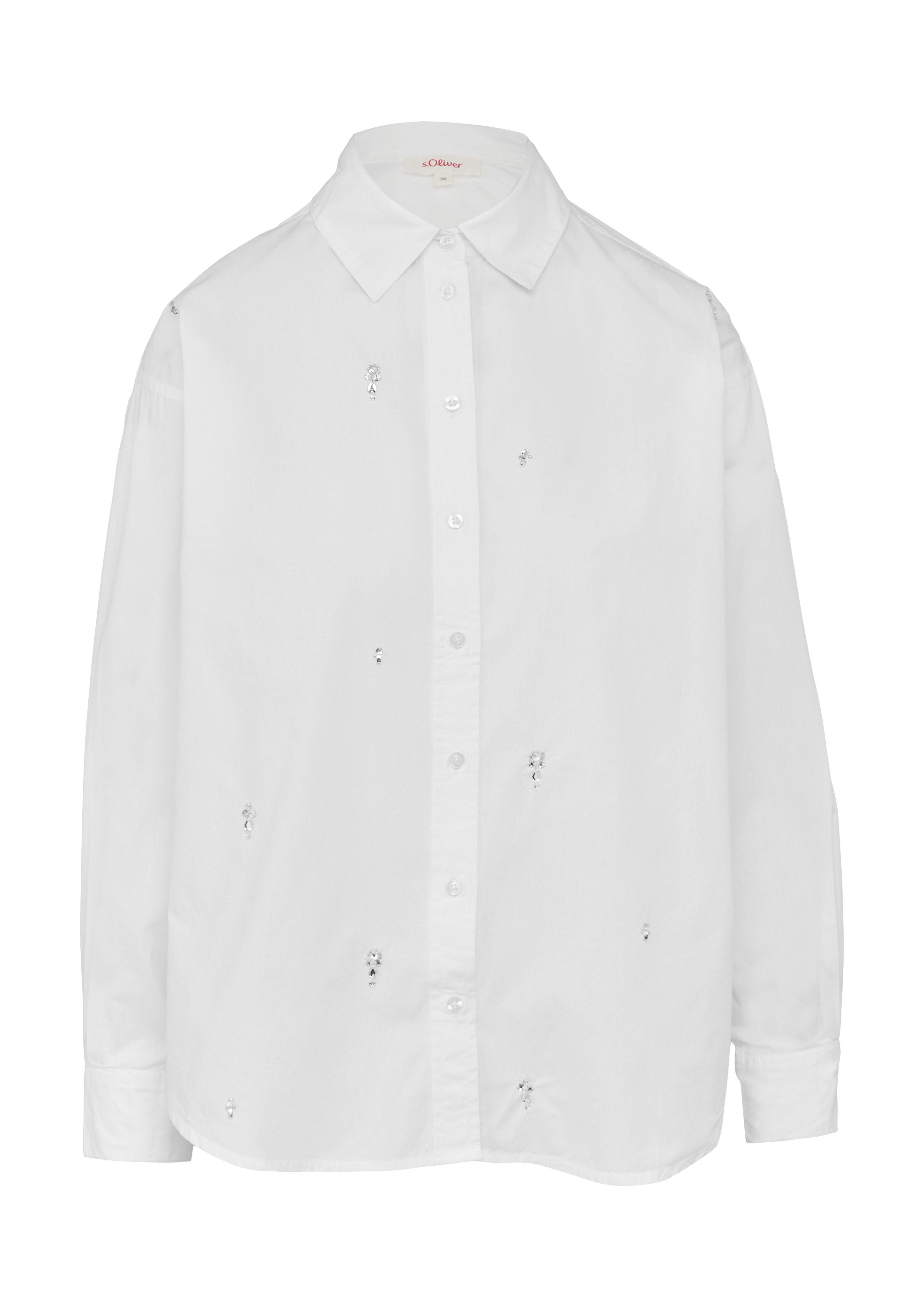 s.Oliver Blouse met lange mouwen met decoratieve applicaties