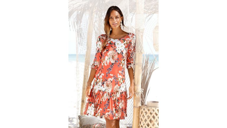 Encommium gemiddelde Intact s.Oliver RED LABEL Beachwear Jerseyjurk met bloemenprint in de online  winkel | OTTO