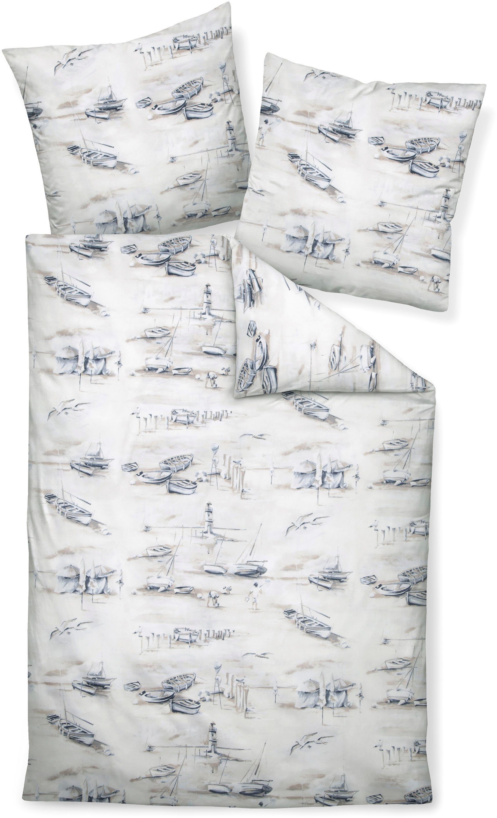 Janine Beddengoed Moments98101 02 met een ritssluiting dekbedovertrekken blauw