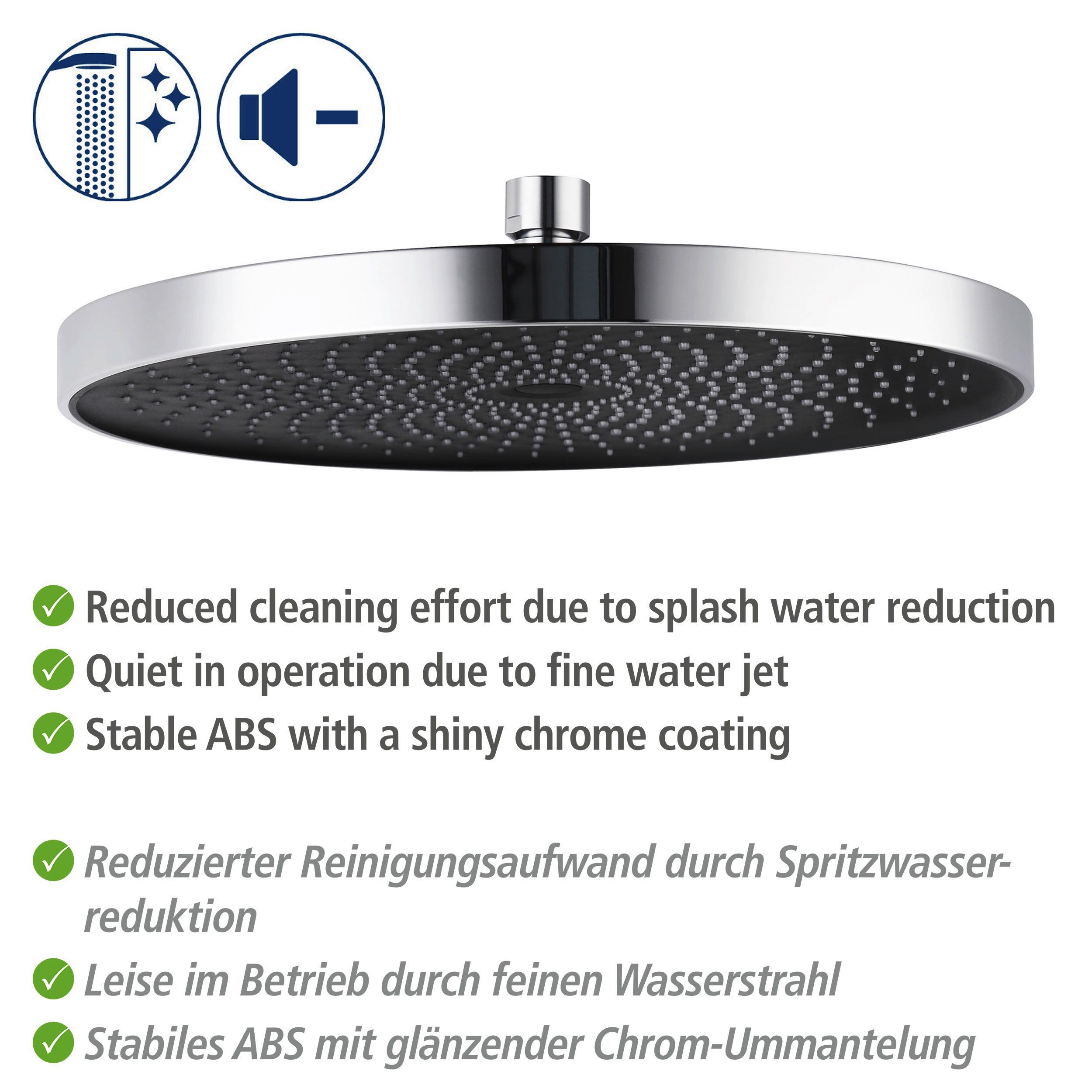 WENKO Douchesysteem Softwater Chroom, eenvoudige aansluiting op bestaande kraan of wandbocht
