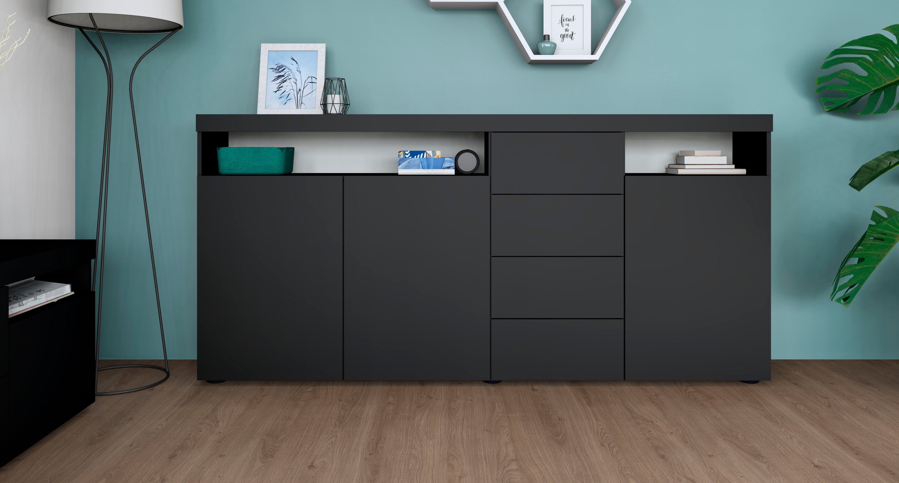 borchardt Möbel Highboard Kaapstad Breedte 200 cm