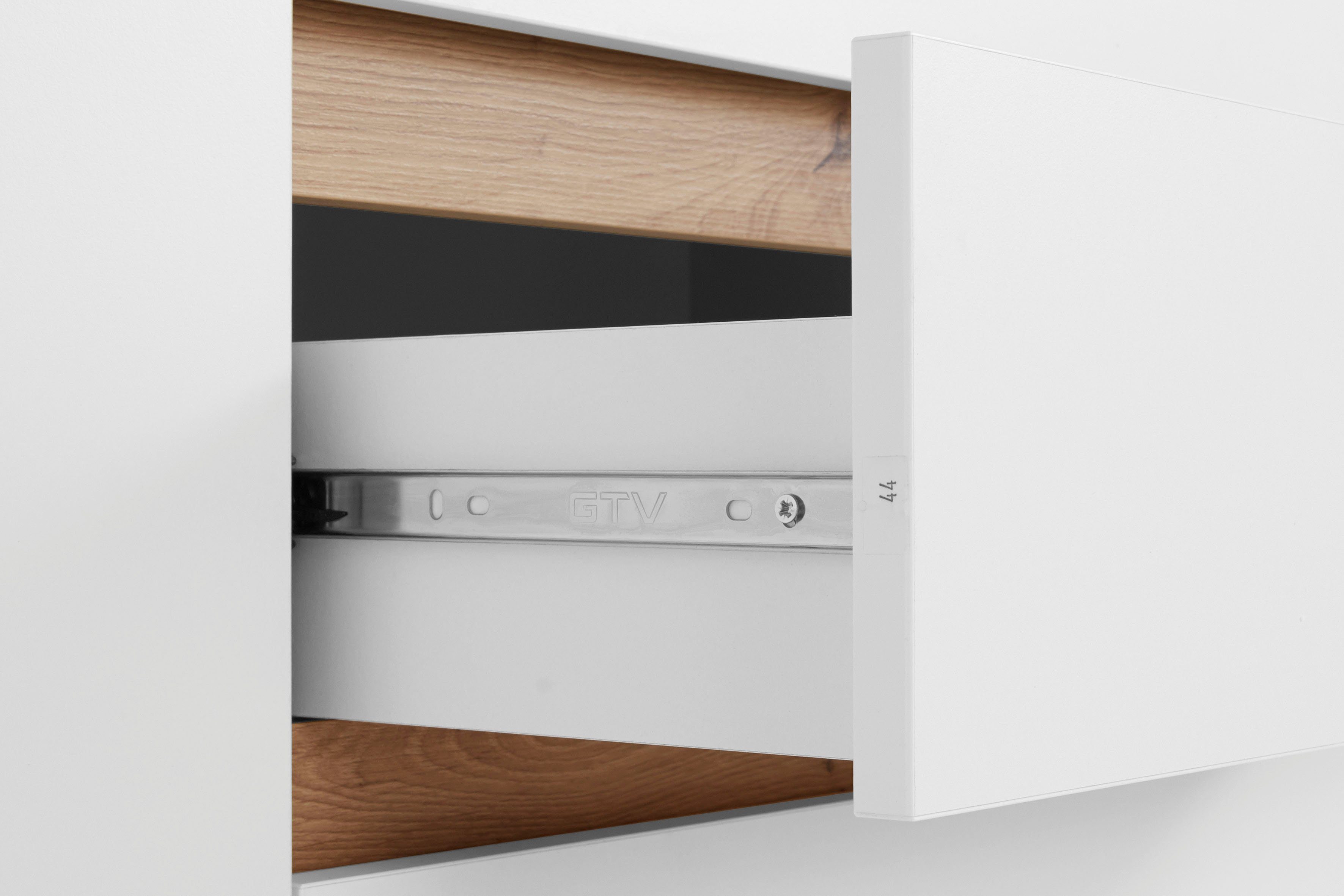 Homexperts Highboard Vicky , breedte 120 cm, hoogte 142 cm, in matwit