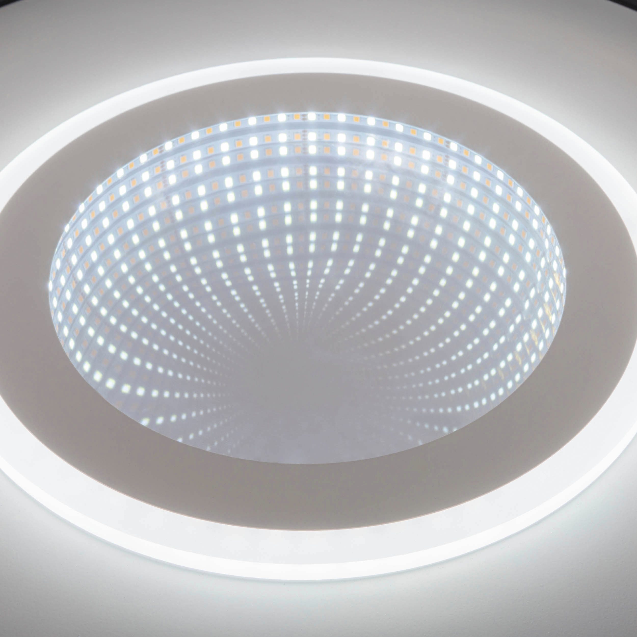 my home Led-plafondlamp Mona plafondlamp met Infinity 3D effect D: 50 cm, dimbaar, incl. geheugen, CCT, afstandsbediening, 40W, Tunnel Mirror (1 stuk)