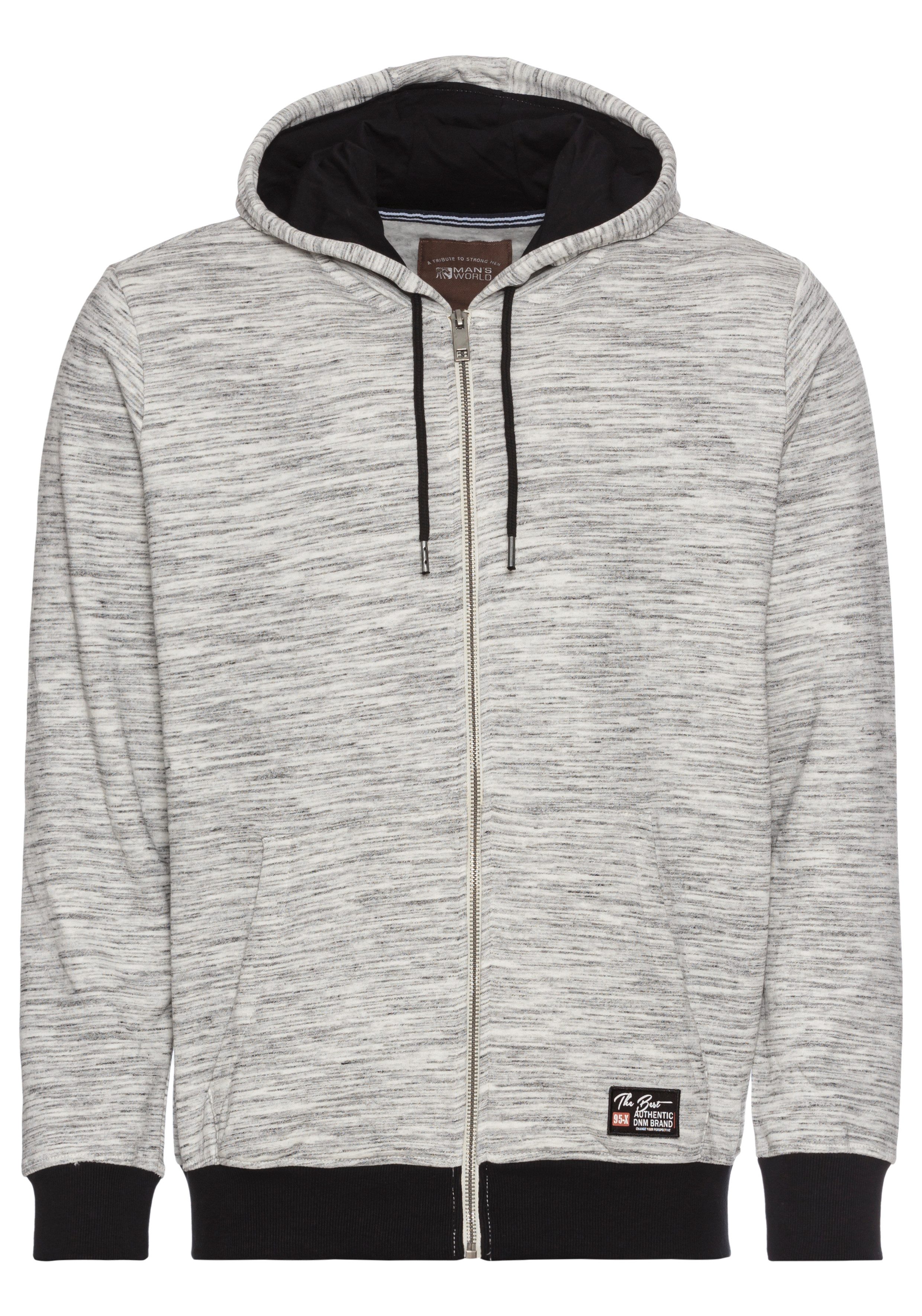 Man's World Capuchonsweatvest met logo op borsthoogte nieuwe collectie