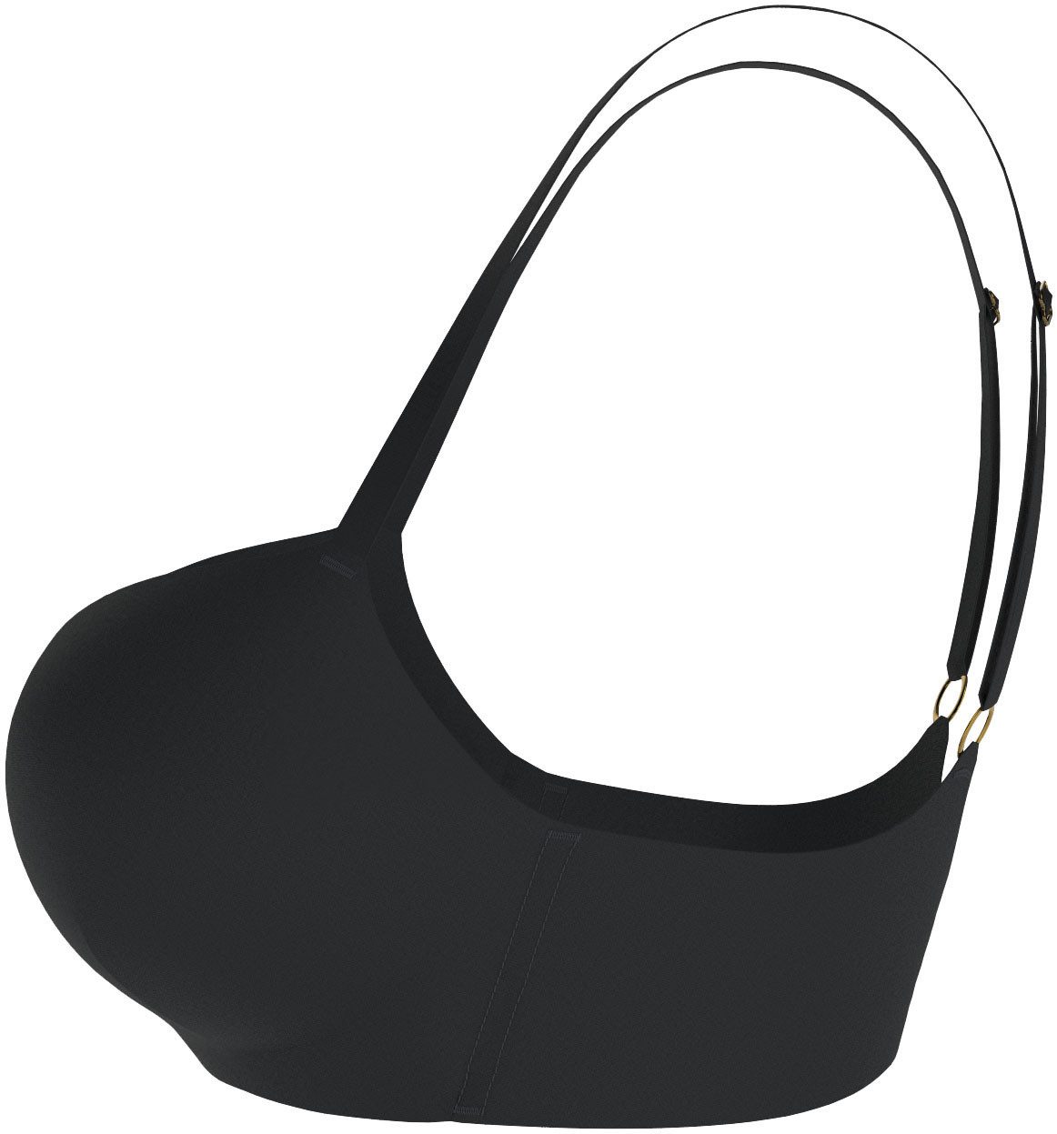JOOP! Beugelloze-bh Sensation met edel metalen logo op de middenstijl