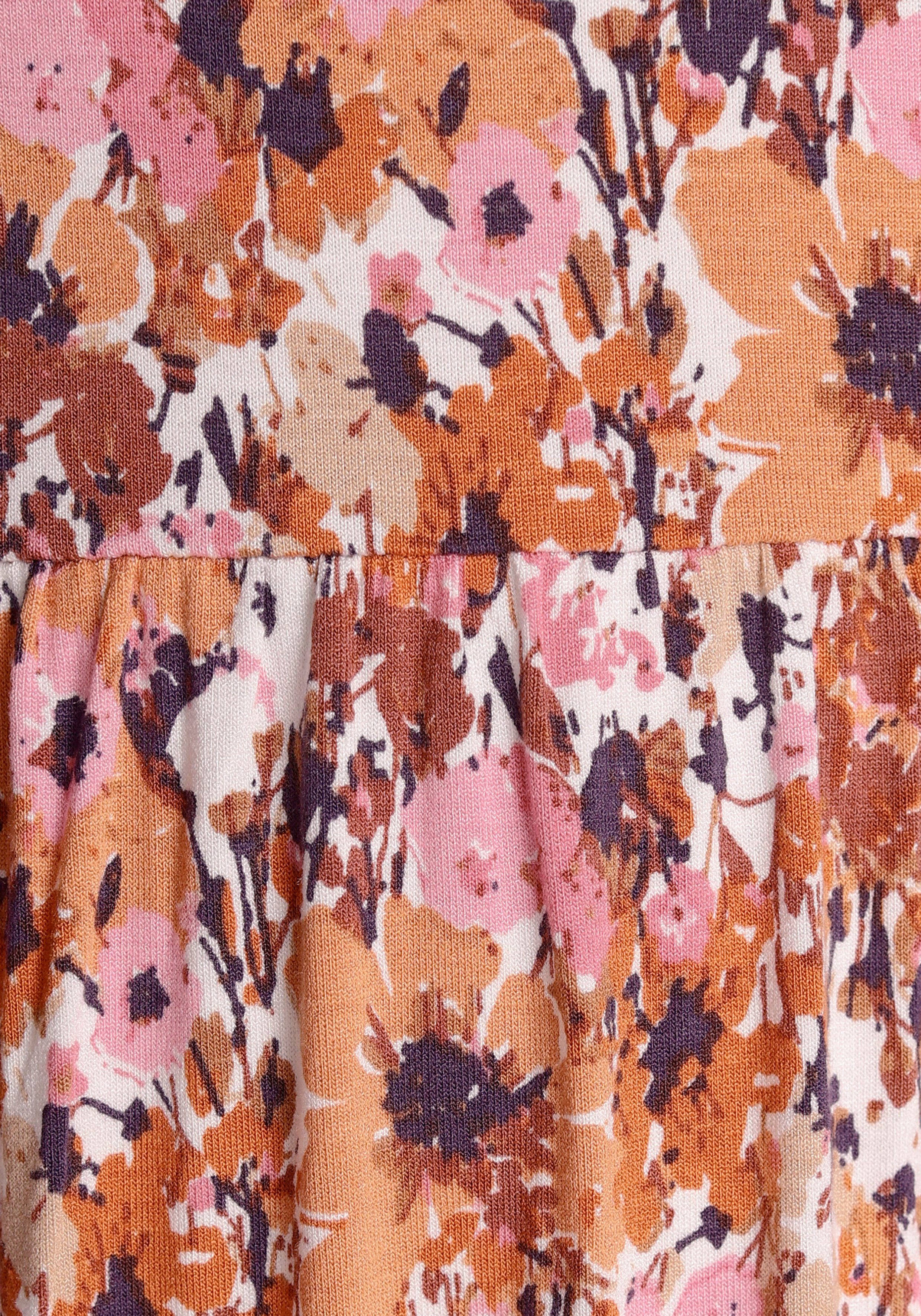 Tamaris Midi-jurk met mooie all-over print nieuwe collectie
