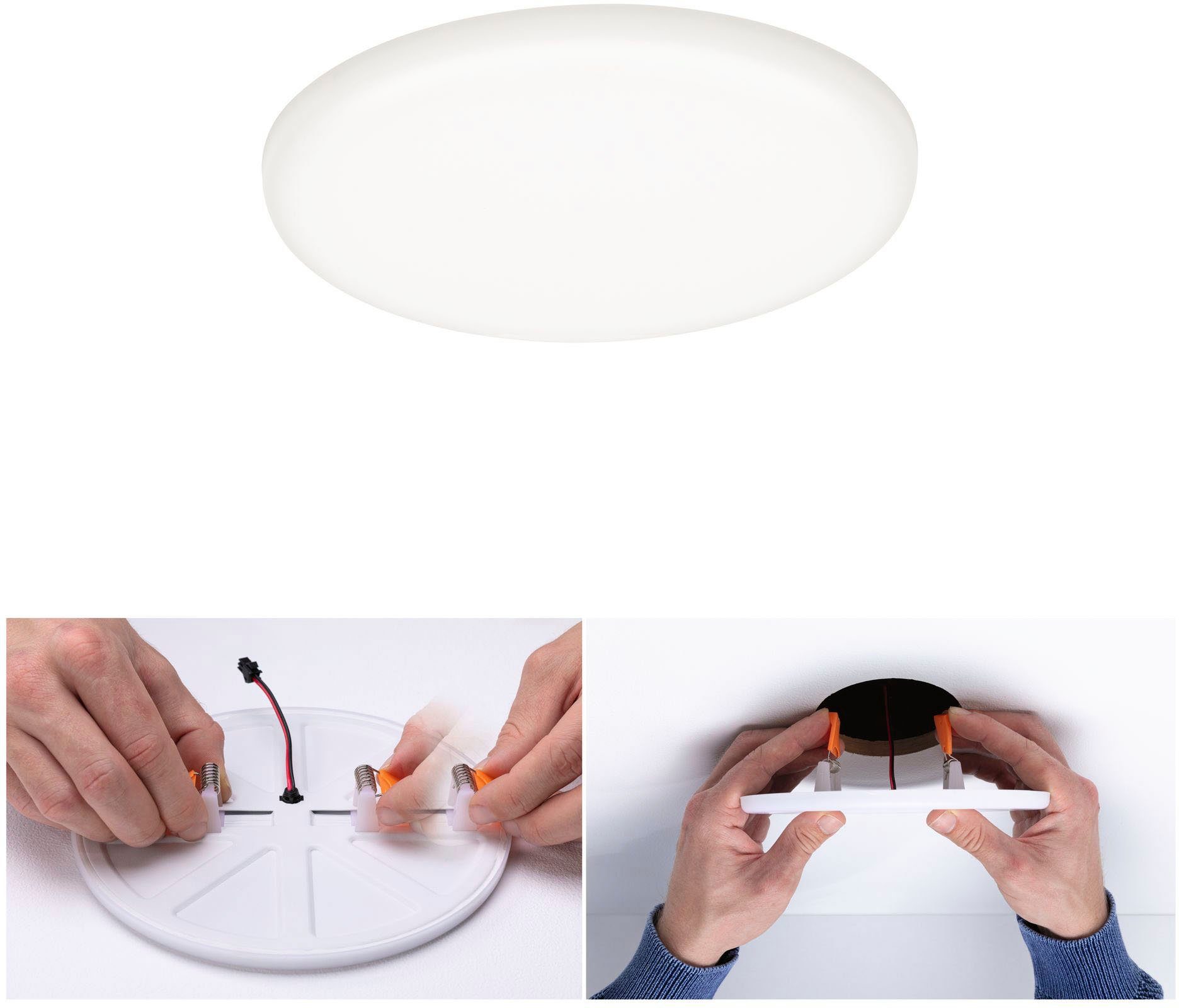 Paulmann Ledinbouwlamp LED Inbouwpaneel Veluna VariFit IP44 rond 125mm 8,5W 4.000K Satin (1 stuk)