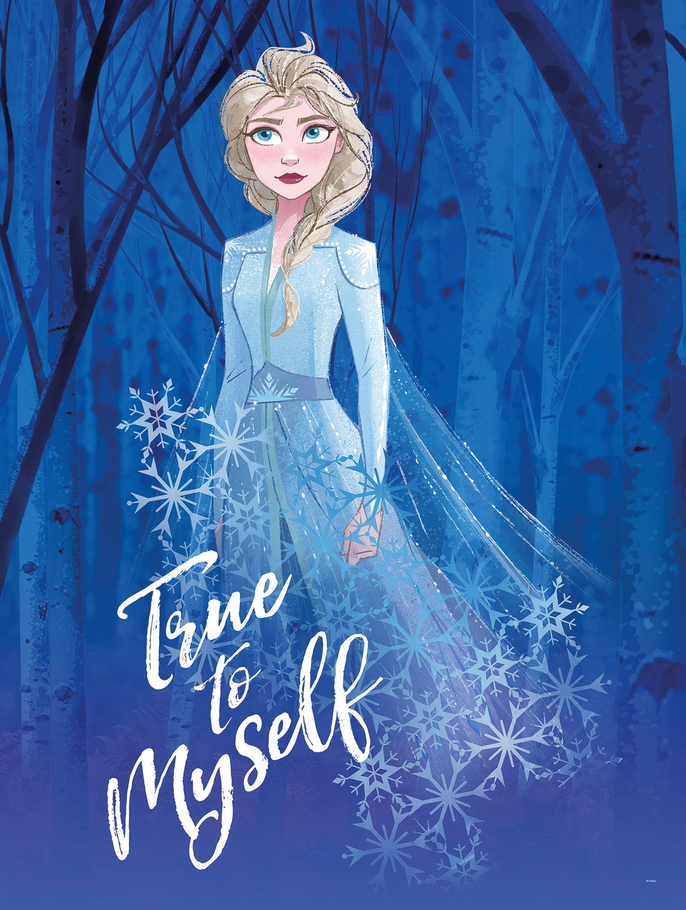 Komar wanddecoratie Frozen 2 Elsa true to myself, zonder lijst