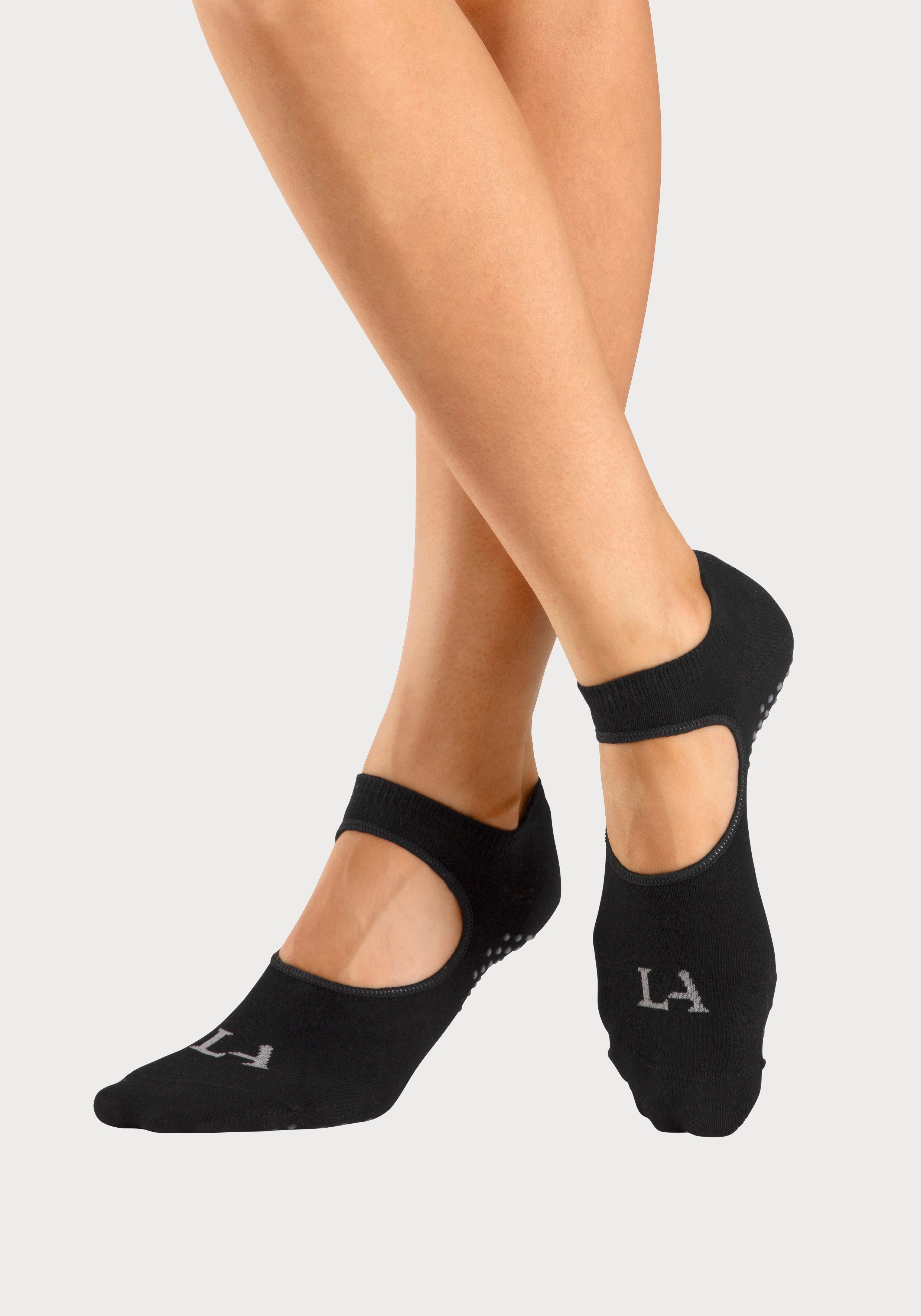 active by Lascana ABS-sokken met uitsparing op de wreef (set 3 paar)