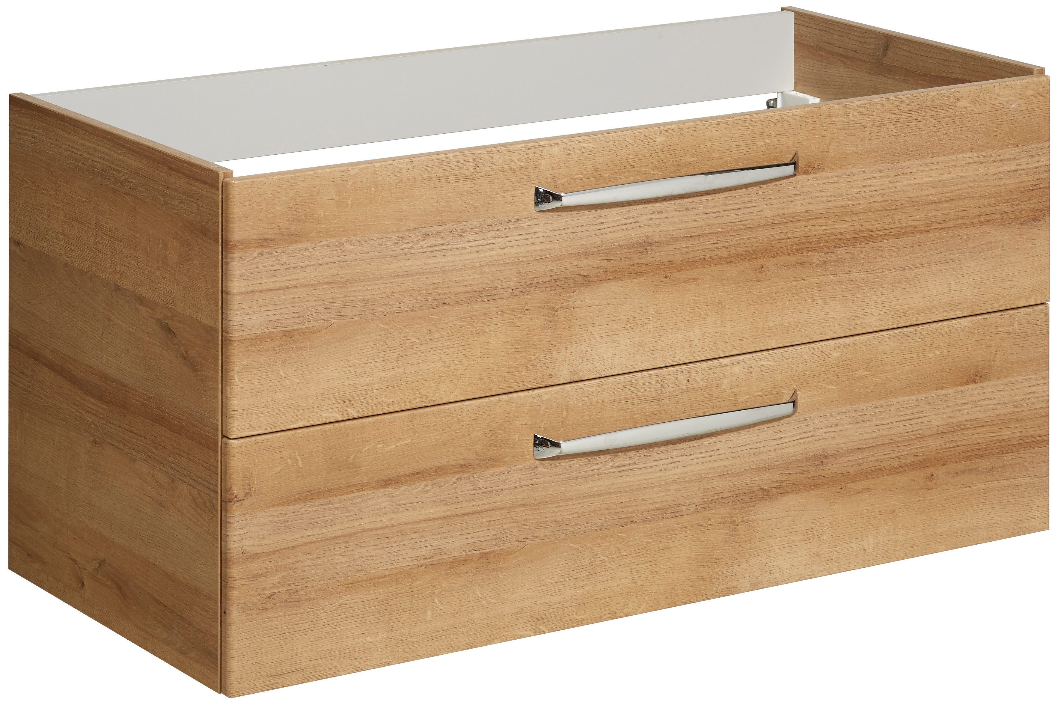 Saphir Badmeubelset Trentino 2-delig keramische wasbak, spiegelkast met LED-lamp Badkamermeubel-set 109cm breed, incl. deurdemper, 3 deuren, 2 lades (3 stuks)