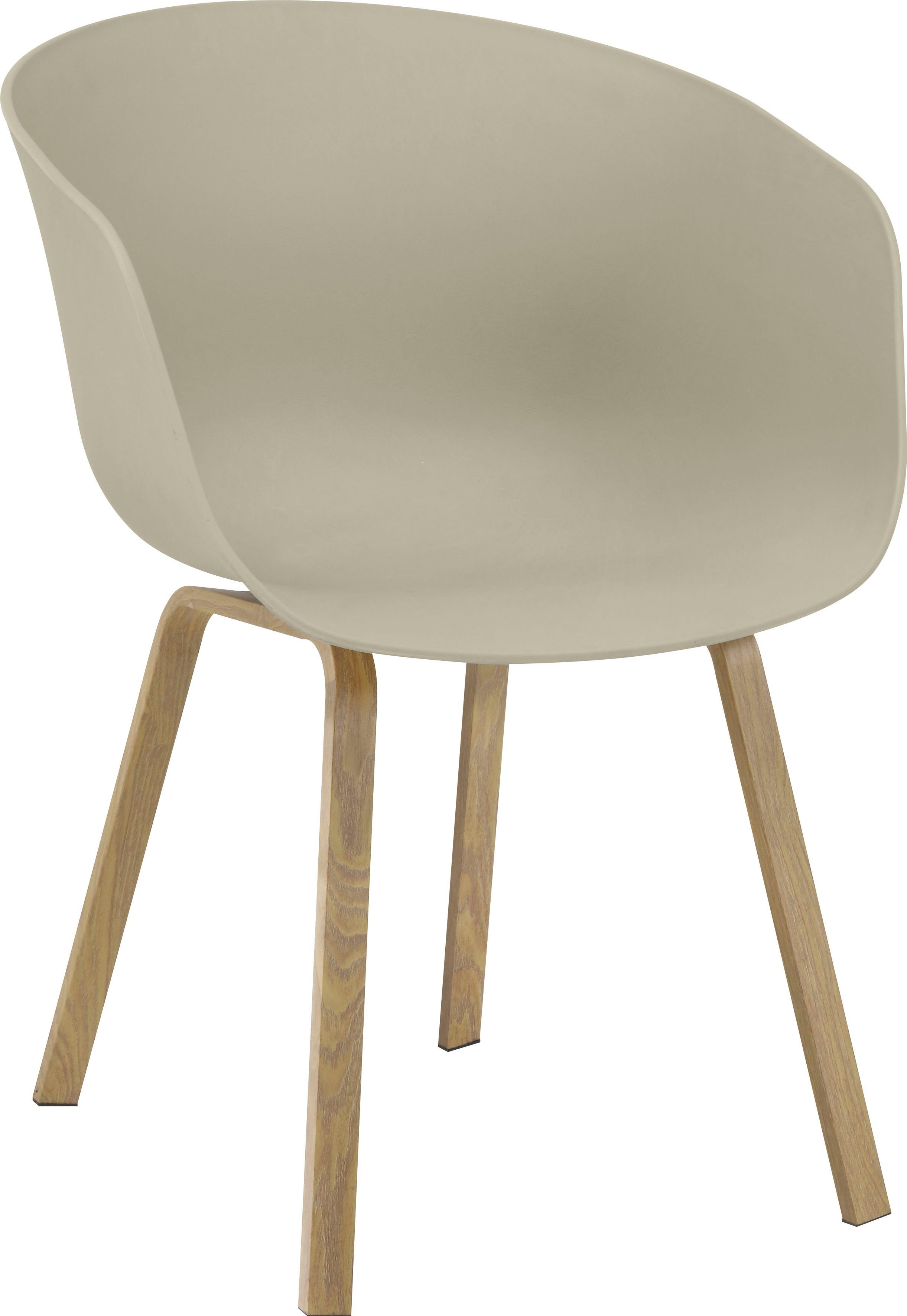 SalesFever Kuipstoel Metalen poten in hout-look (set, 2 stuks)