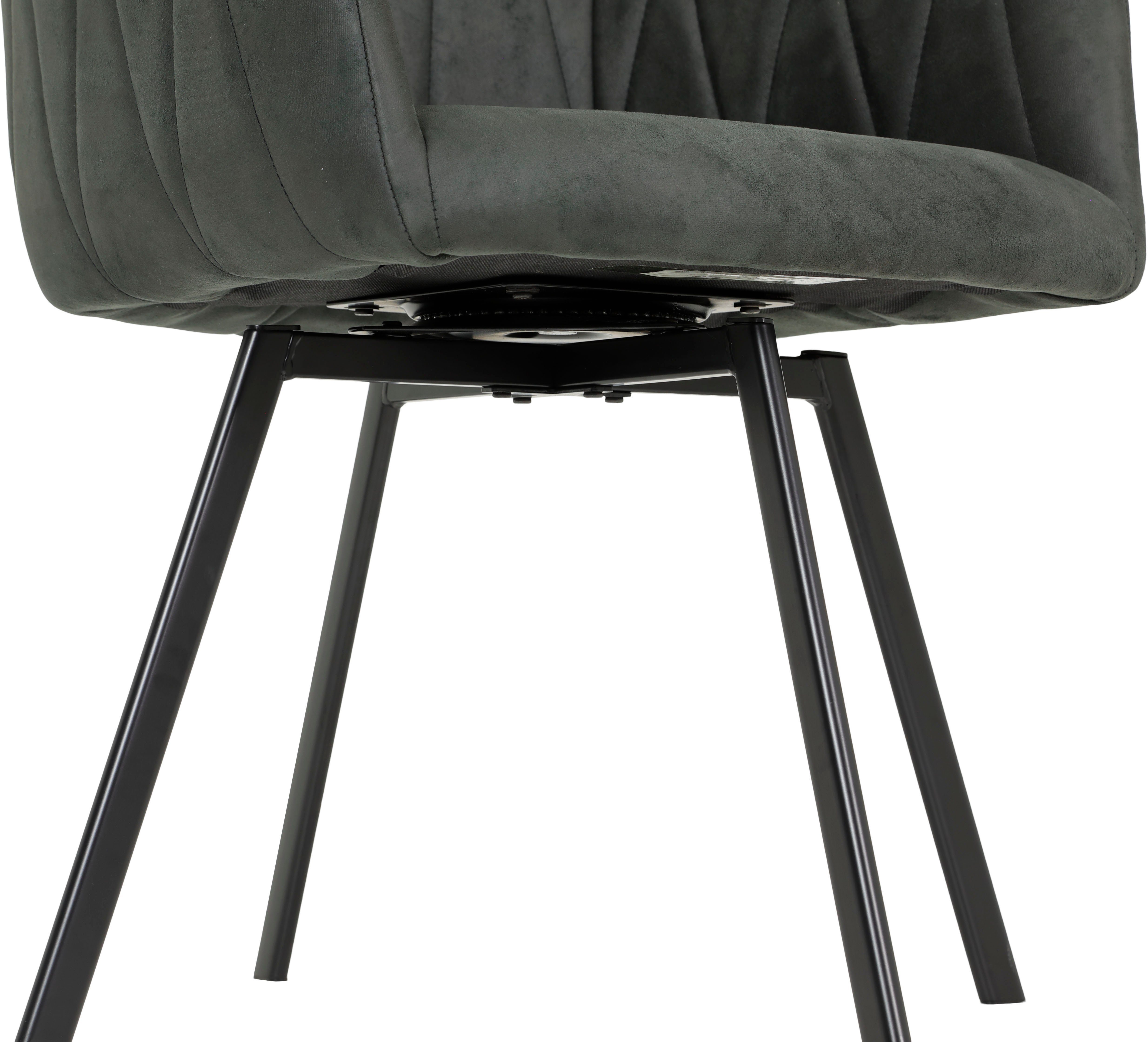 HELA Eethoek Uittrekbaar 160 - 200 cm, fauteuil 360° draaibaar (set, 5-delig)