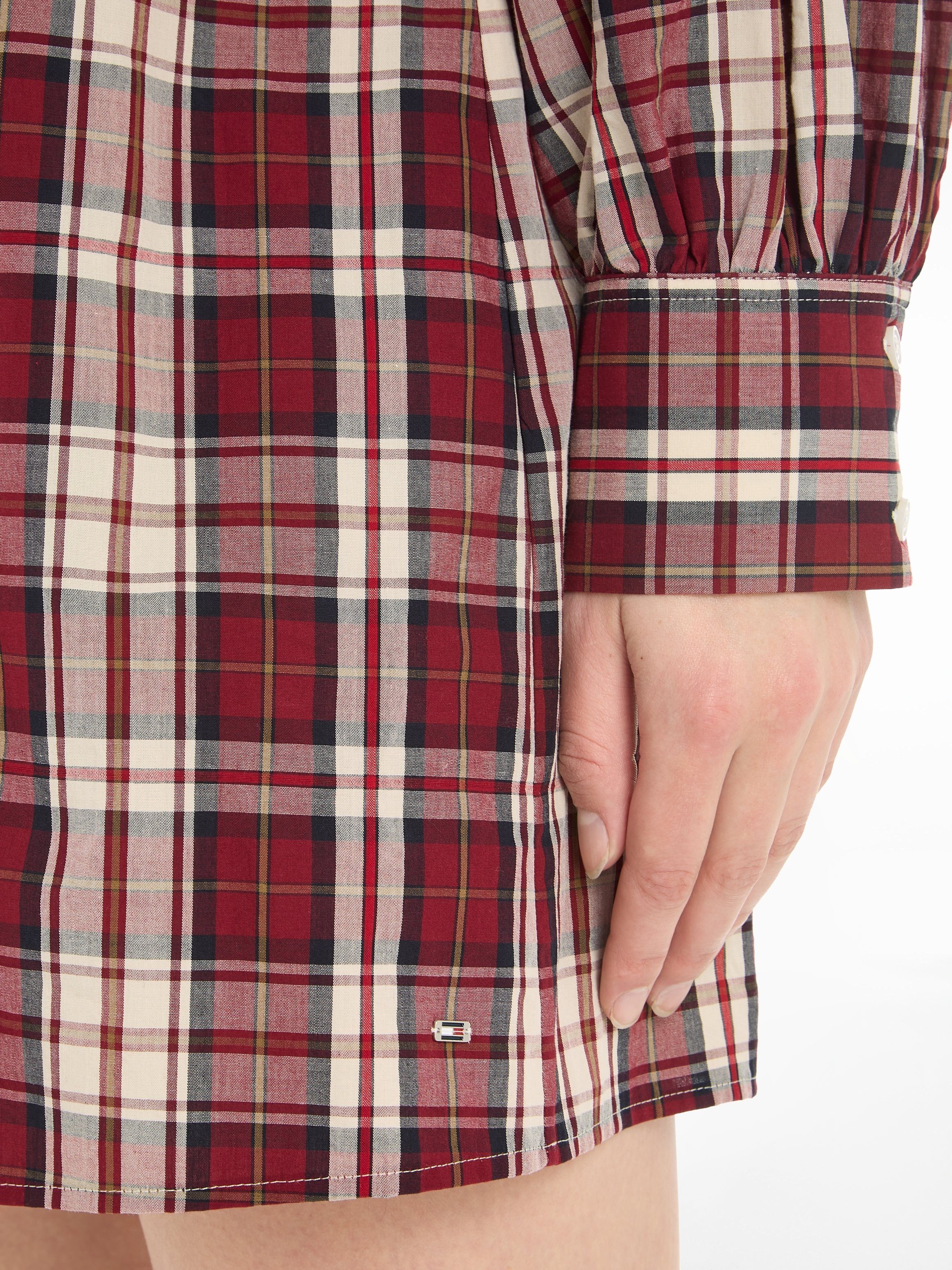 Tommy Hilfiger Blousejurk TARTAN CO V-NECK SHIRT DRESS