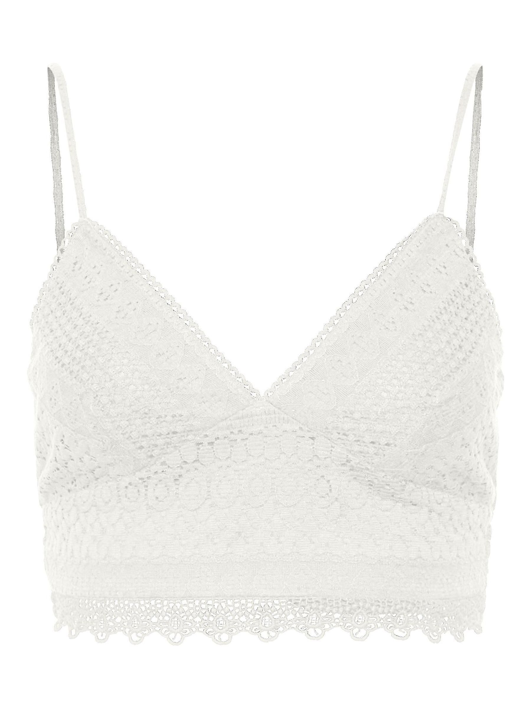 Vero Moda Top met spaghettibandjes VMHONEY LACE V-NECK CROPPED TOP WVN