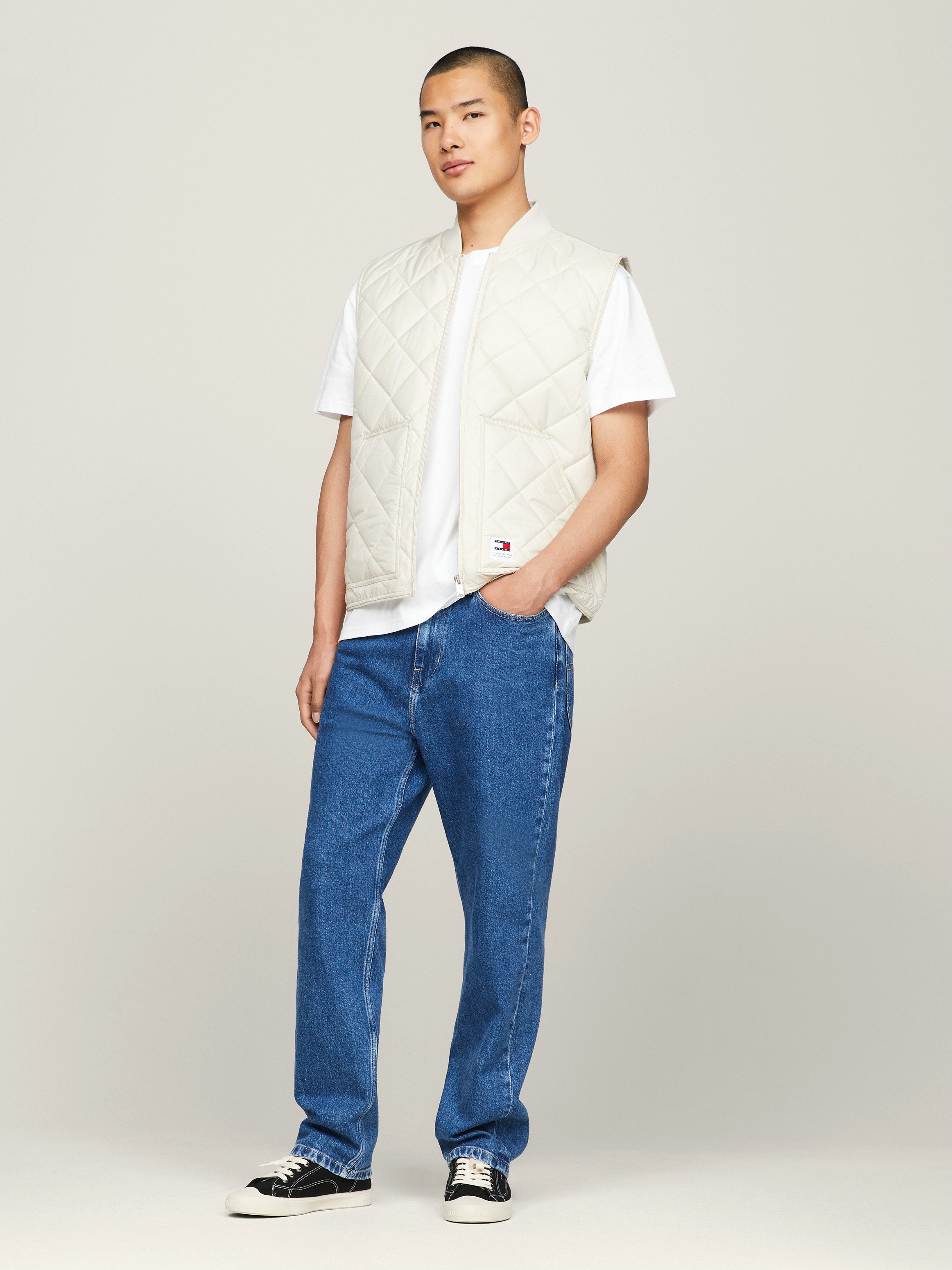 TOMMY JEANS Bodywarmer TJM REG ENTRY VEST met modieus ruitpatroon