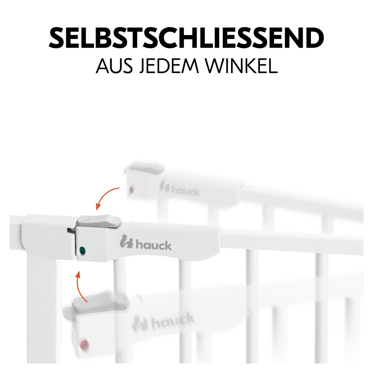 Hauck Traphek Clear Step Autoclose 2, White ook als traphekje te gebruiken, 75-80, vlakke doorgang