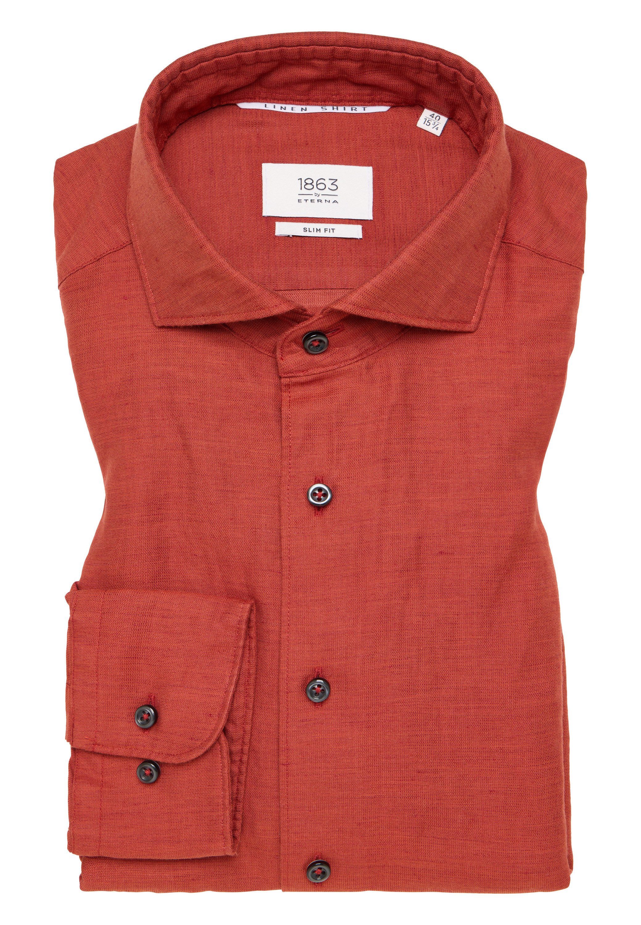 Eterna Overhemd met lange mouwen Slim fit EASY IRON (gemakkelijk te strijken)