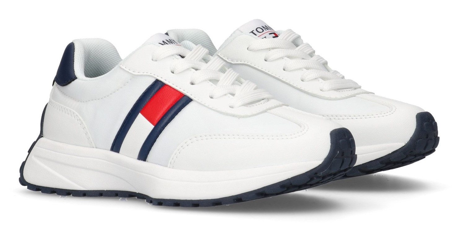 Tommy Hilfiger Sneakers , runners sneaker, retro sneaker, veterschoen met logo-vlag