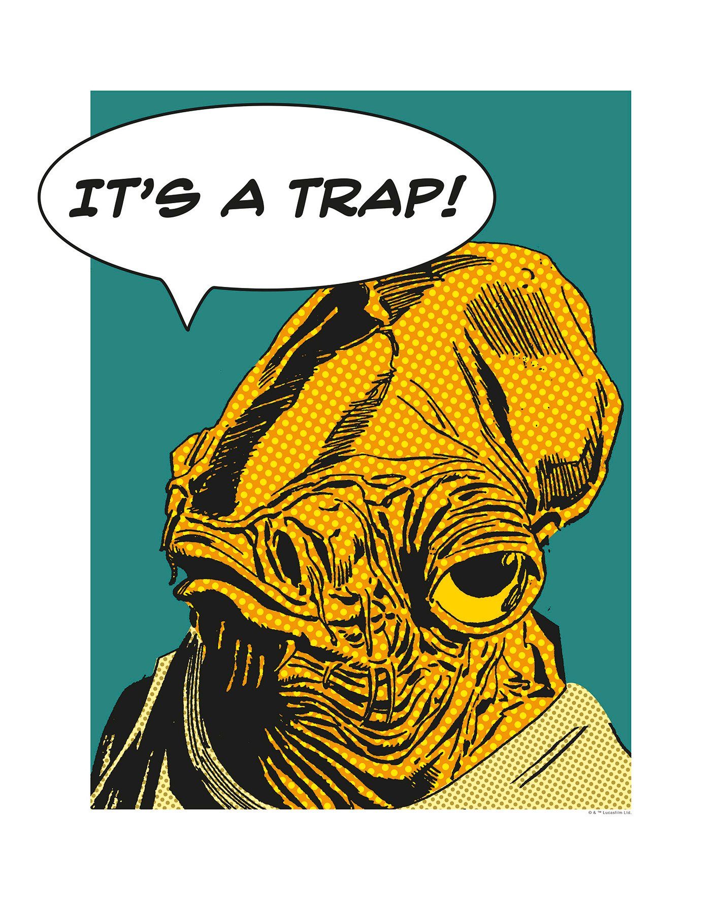 Komar Poster Star Wars Classic stripverhaal aandeel Ackbar